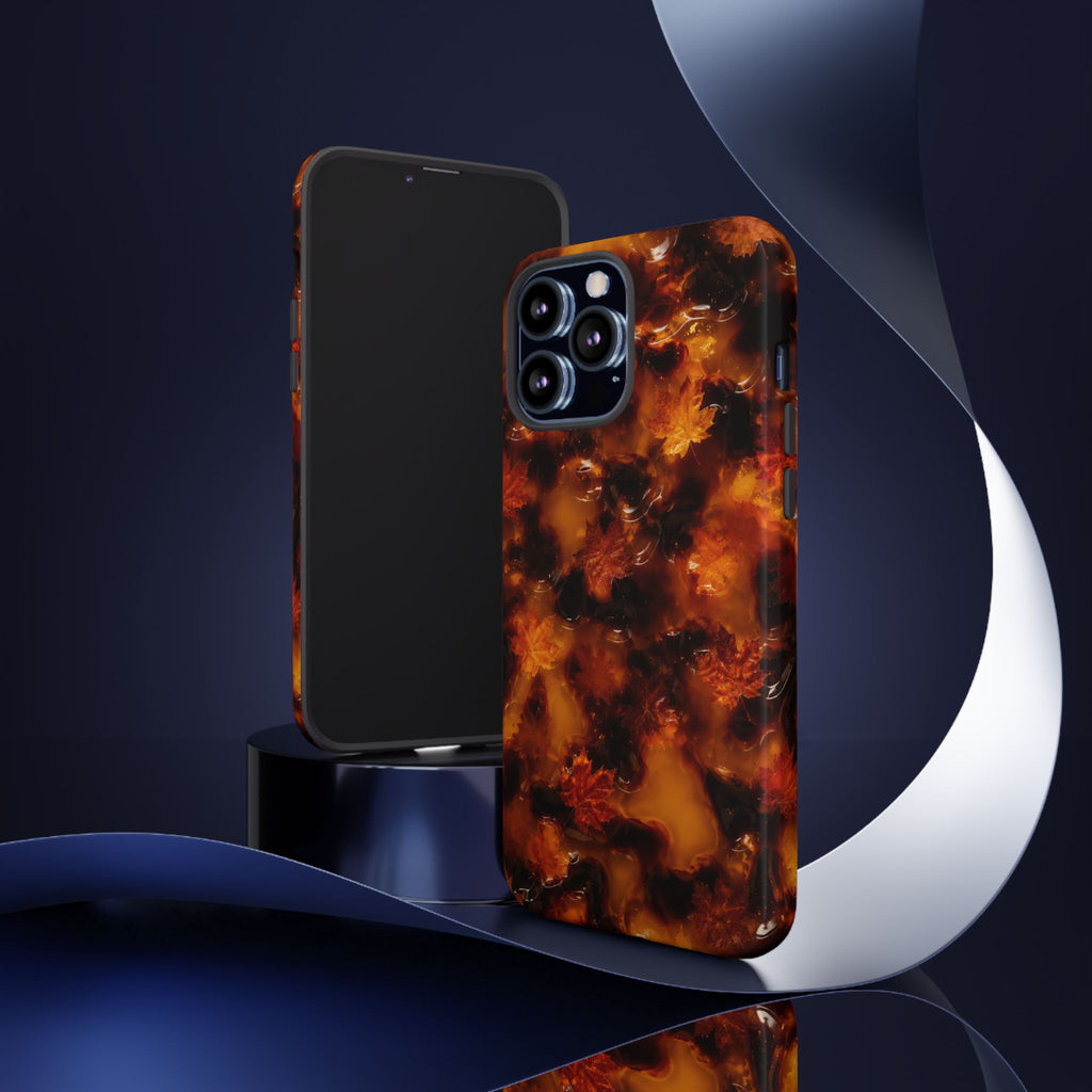 Amber Autumn Maple Leaf Phone Case