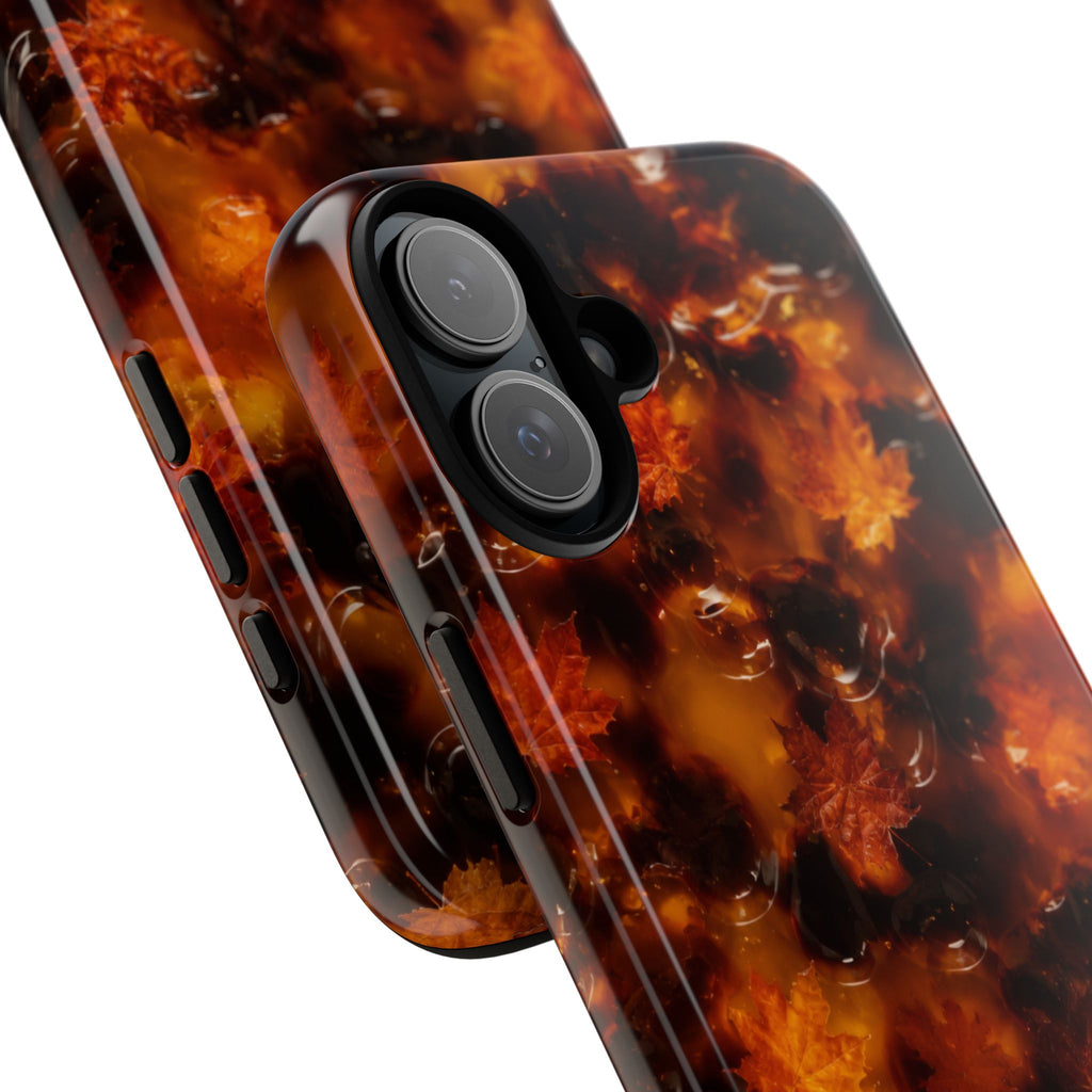 Amber Autumn Maple Leaf Phone Case