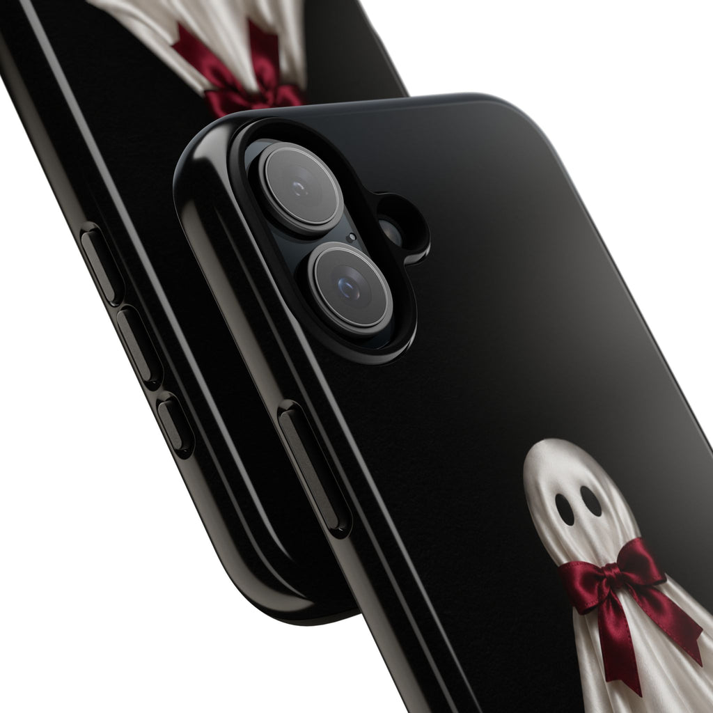 Burgundy Bow Ghost Spooky Phone Case