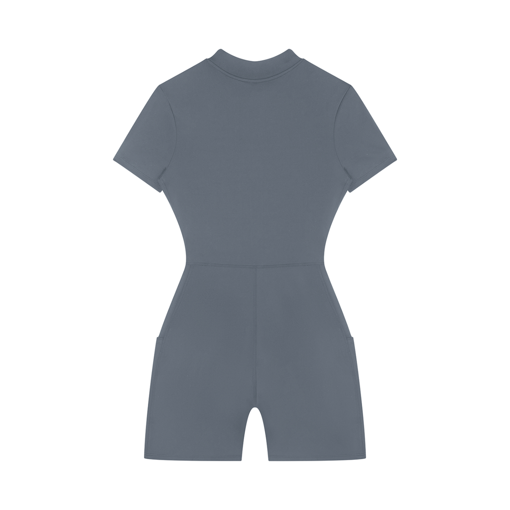 Luxuri Athletics Women's Quarter-Zip Short Sleeve Romper
