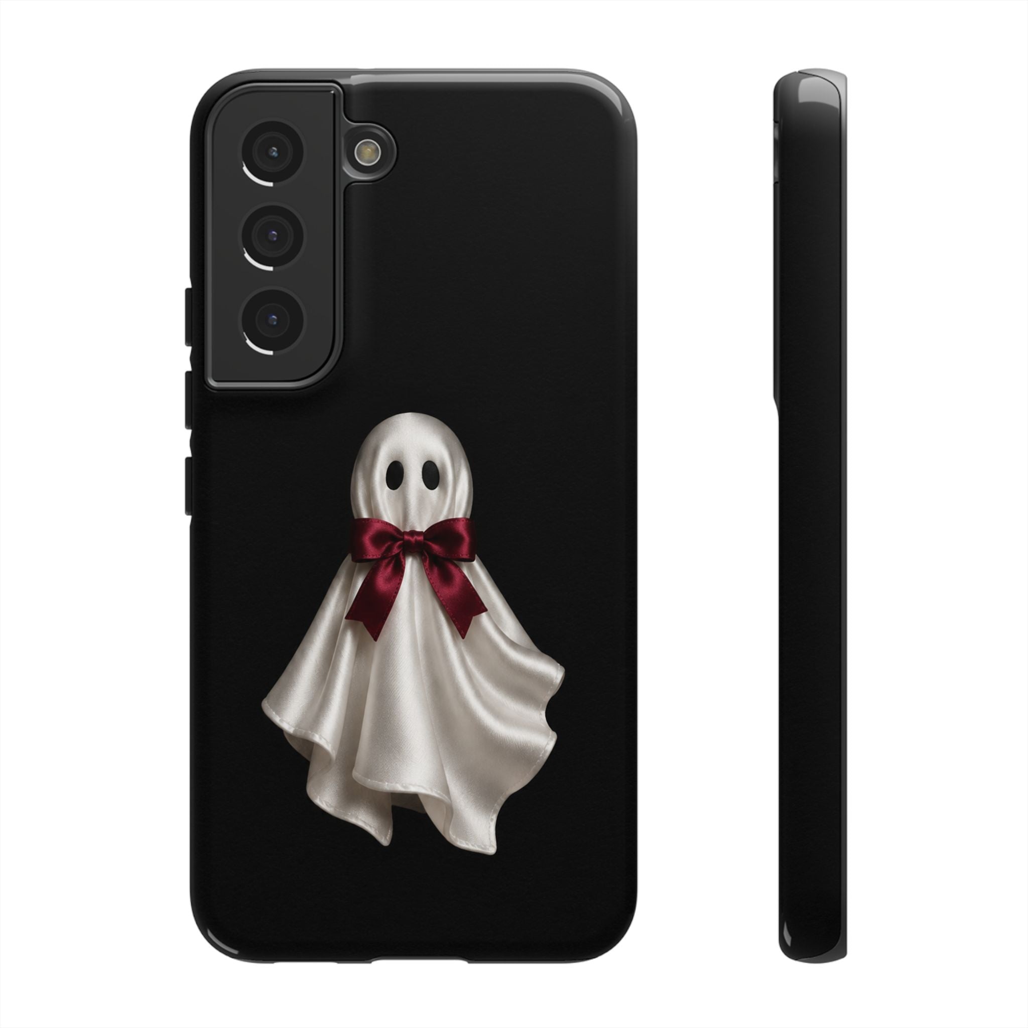 Burgundy Bow Ghost Spooky Phone Case