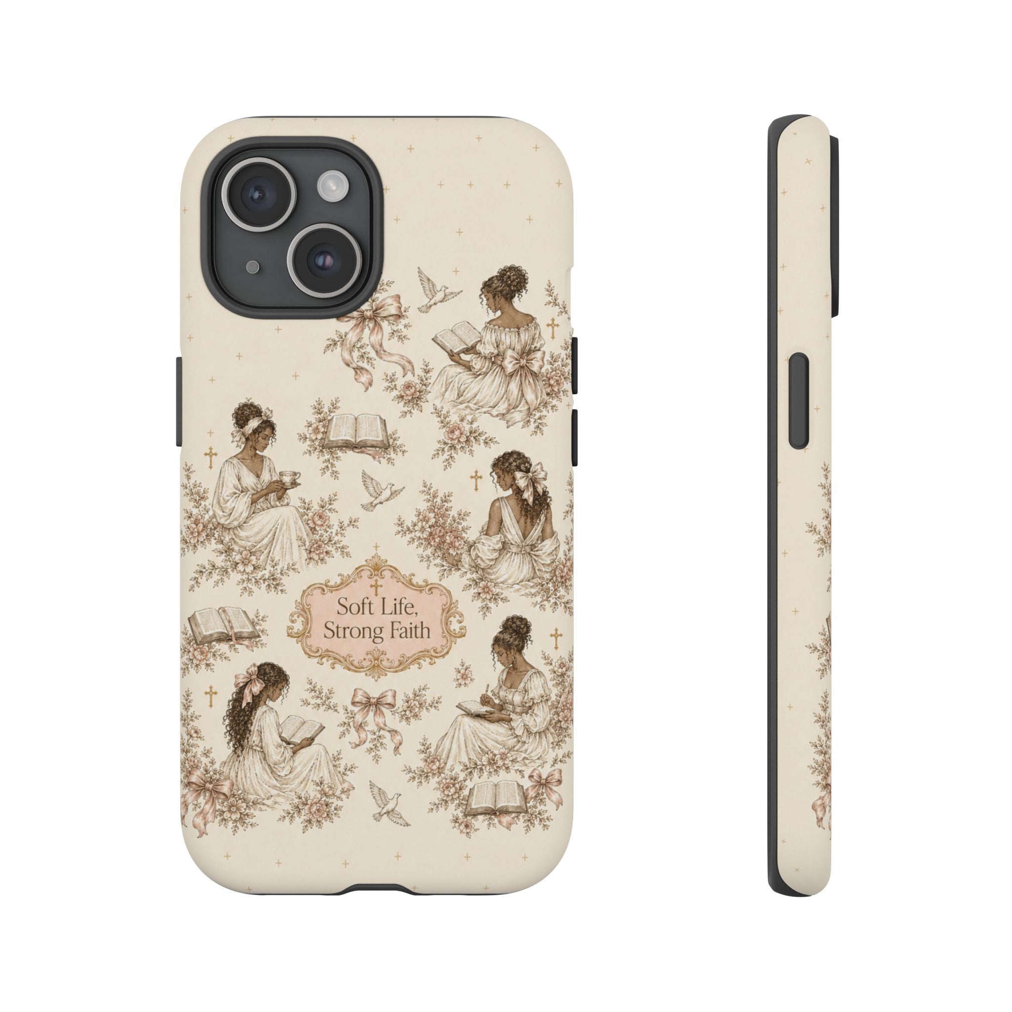 Soft Life, Strong Faith Vintage Christian Phone Case