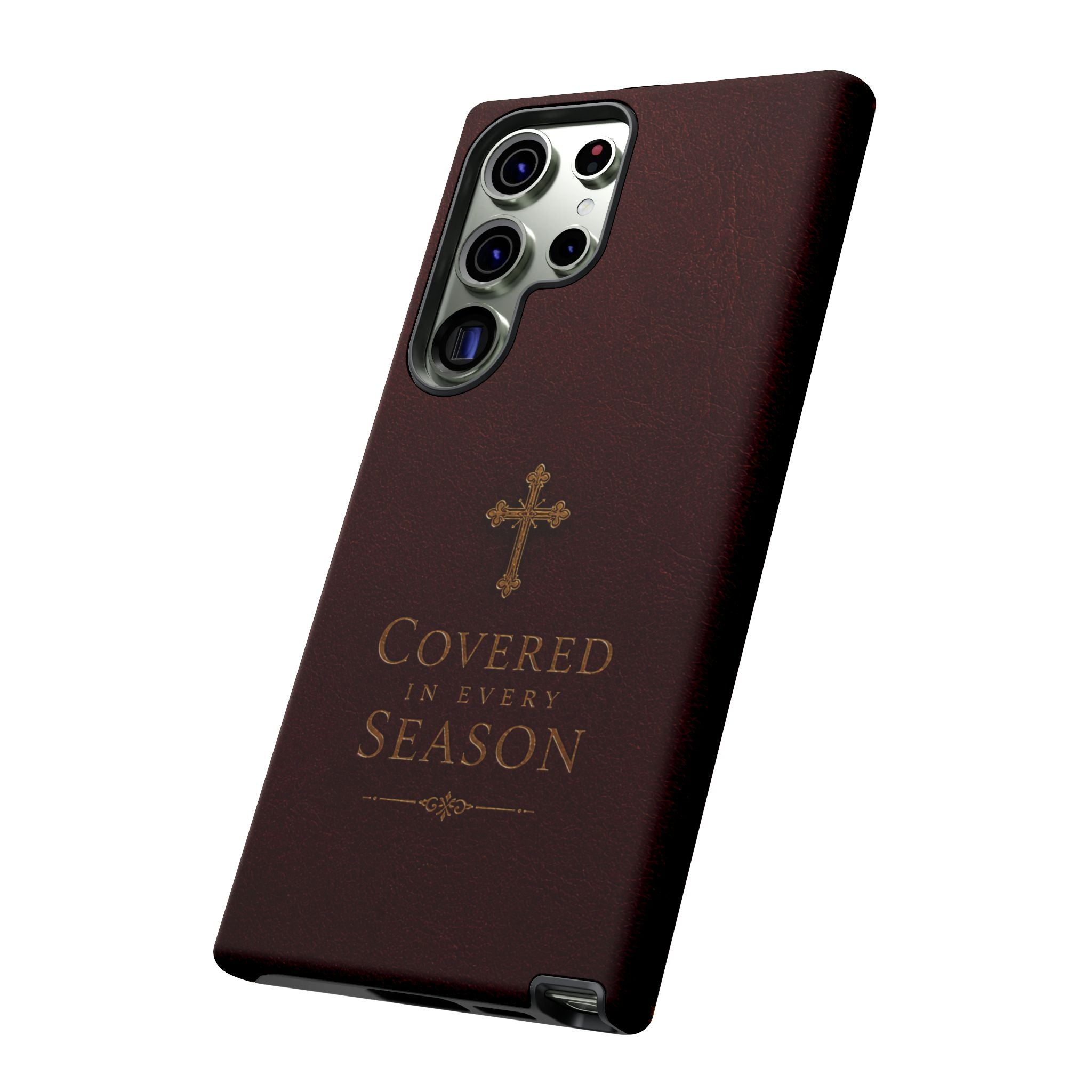 Covered in Every Season Christian Cross Phone Case