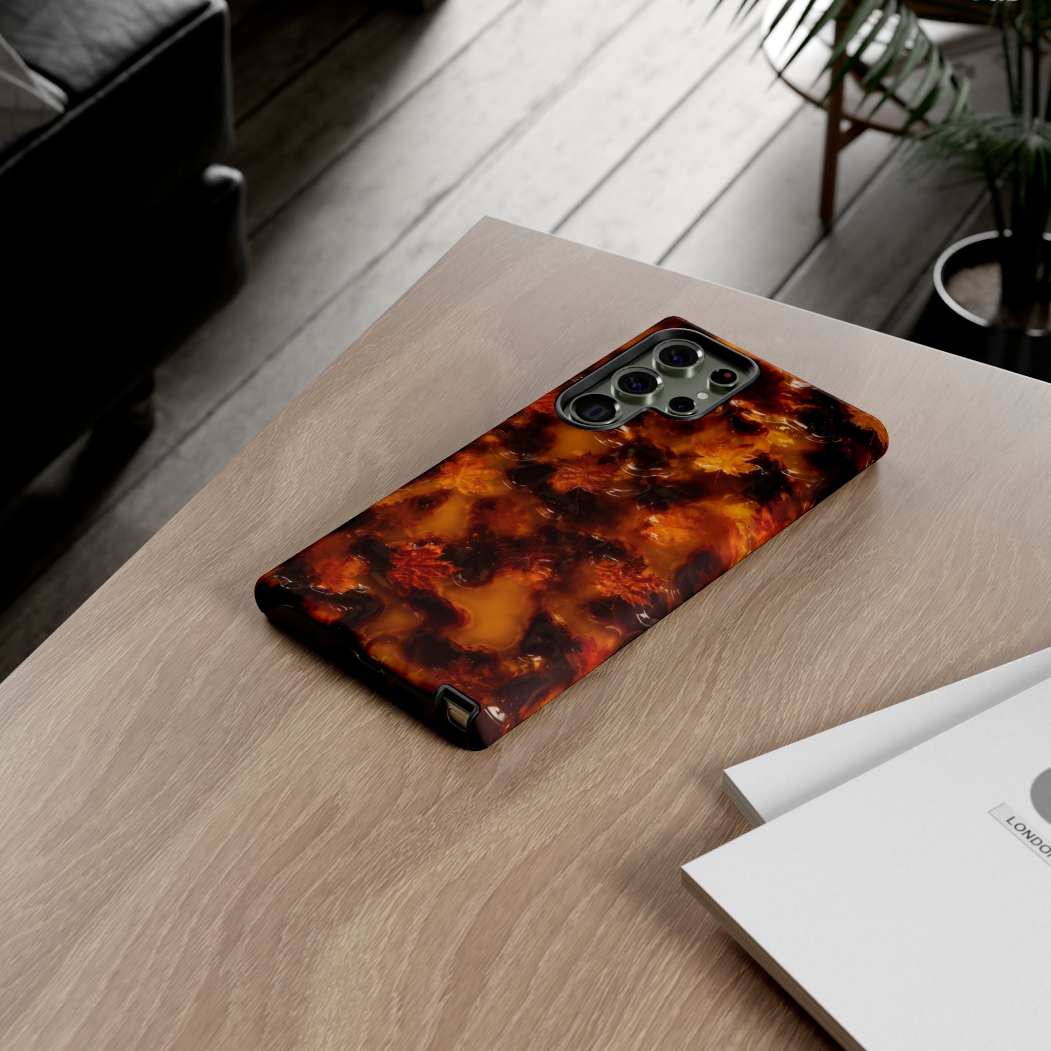 Amber Autumn Maple Leaf Phone Case