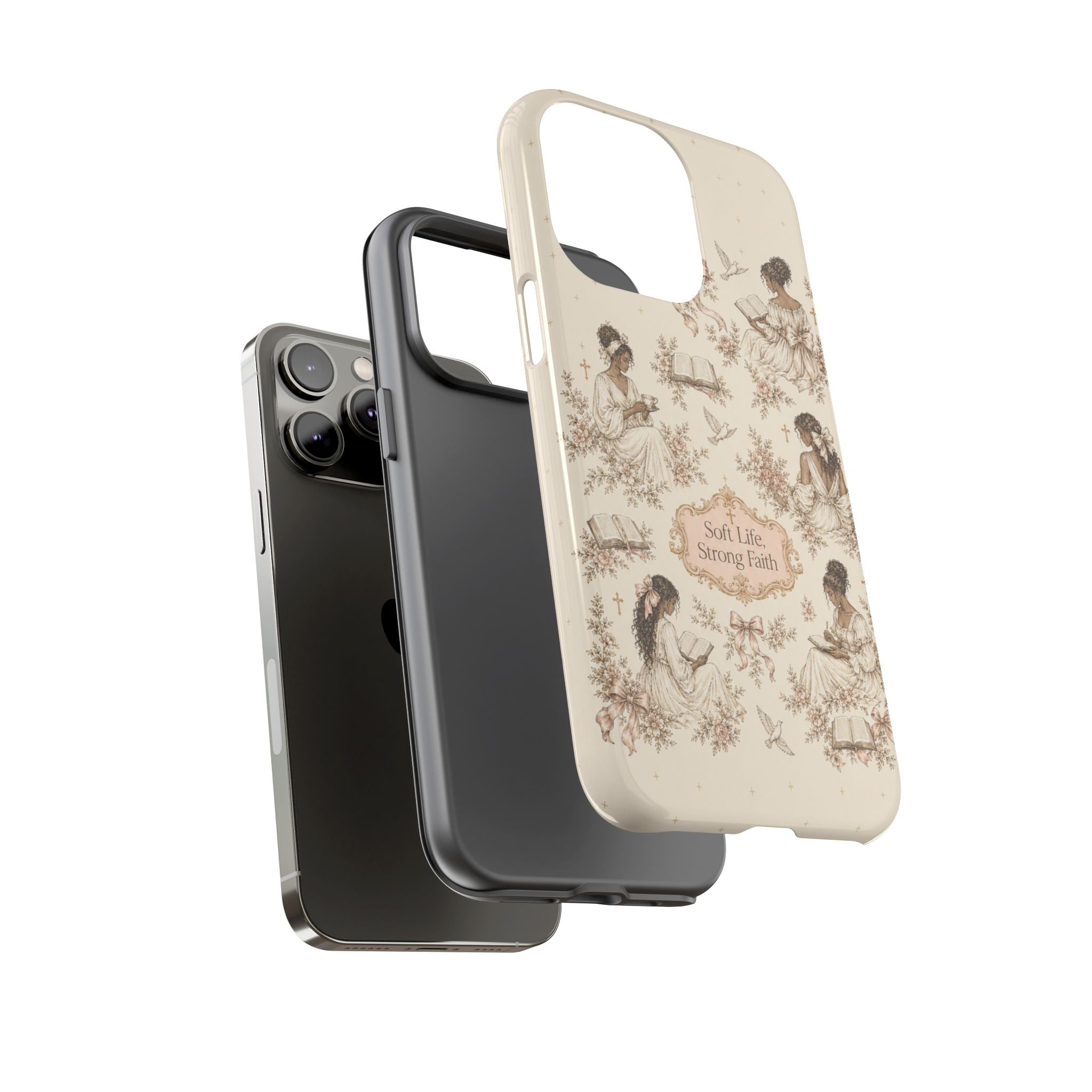 Soft Life, Strong Faith Vintage Christian Phone Case