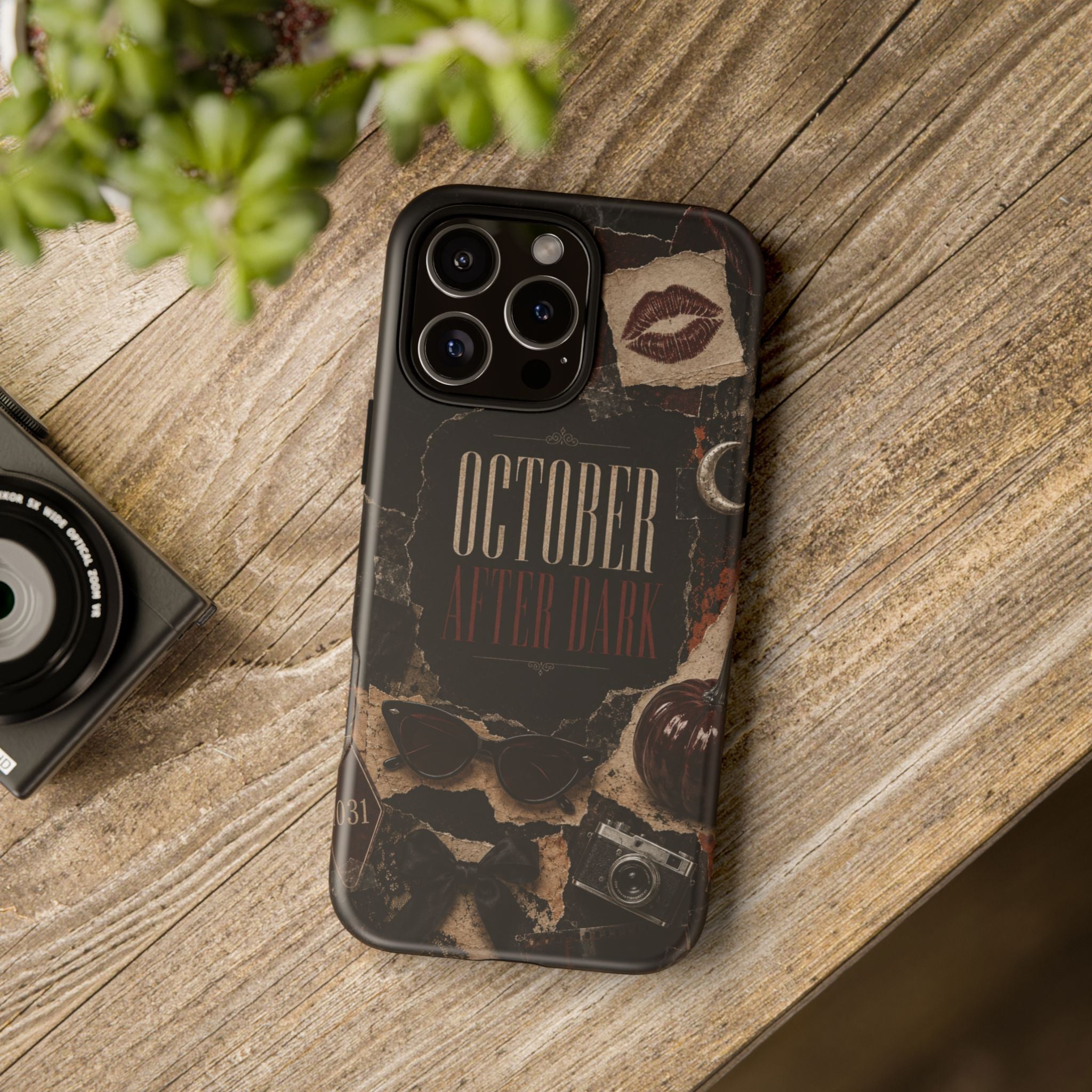 October After Dark Gothic Collage Phone Case