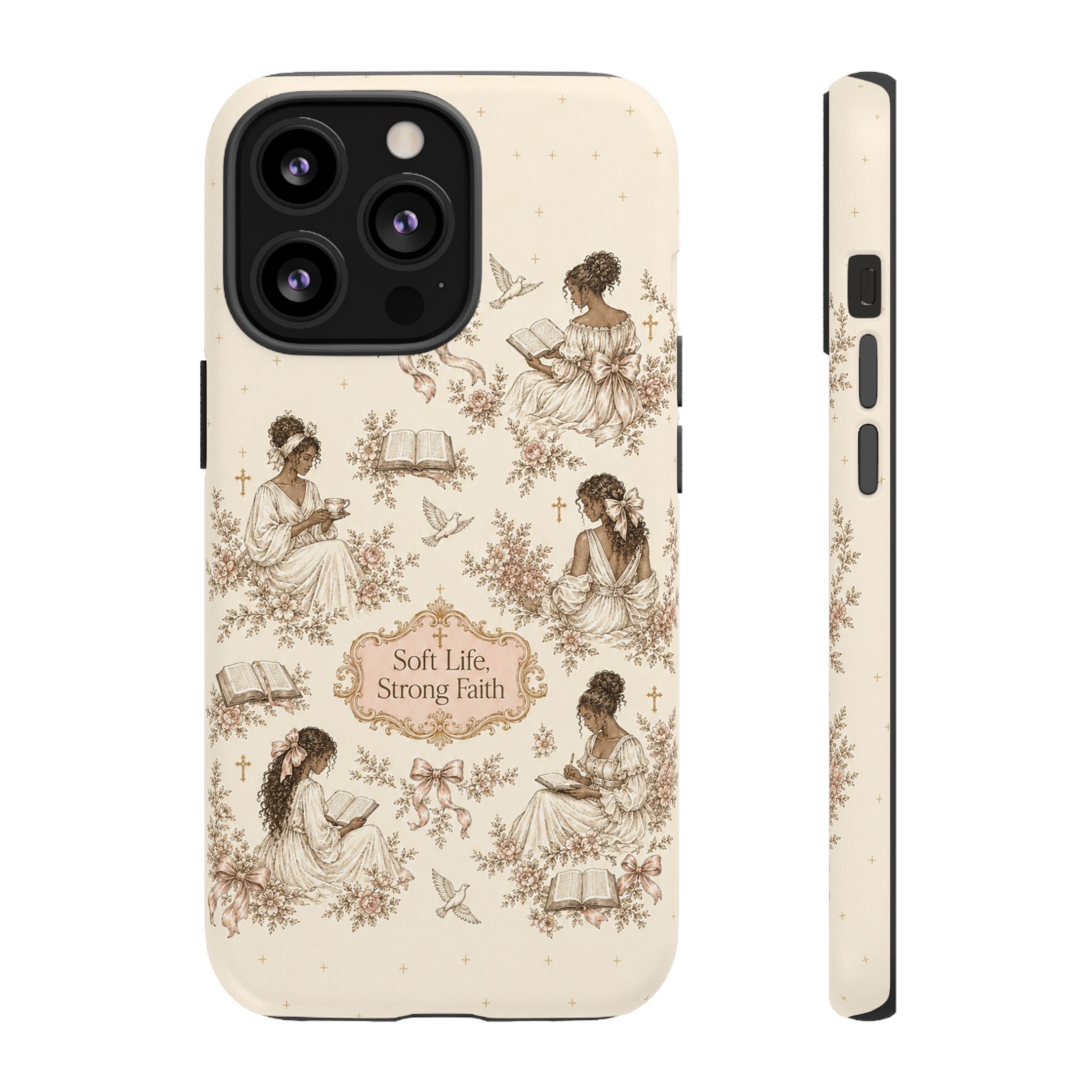 Soft Life, Strong Faith Vintage Christian Phone Case