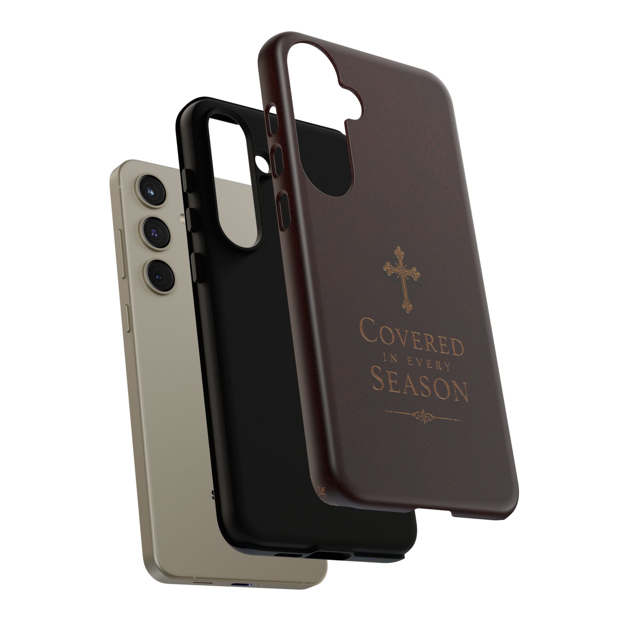 Covered in Every Season Christian Cross Phone Case