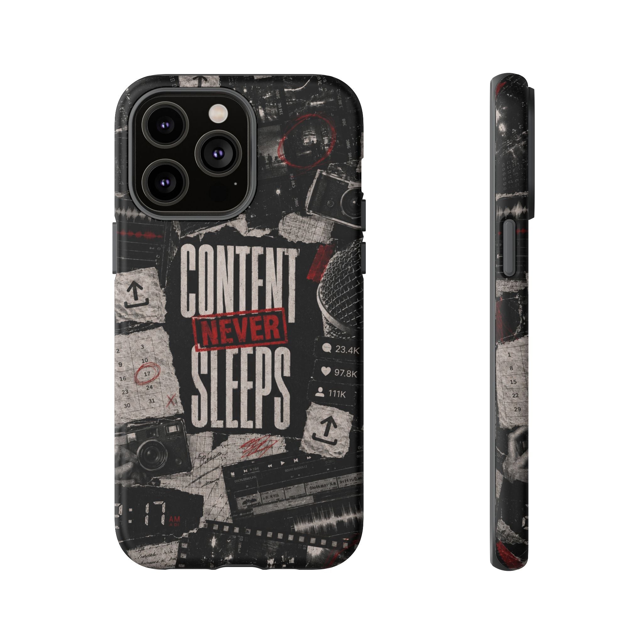 Content Never Sleeps Creator Phone Case