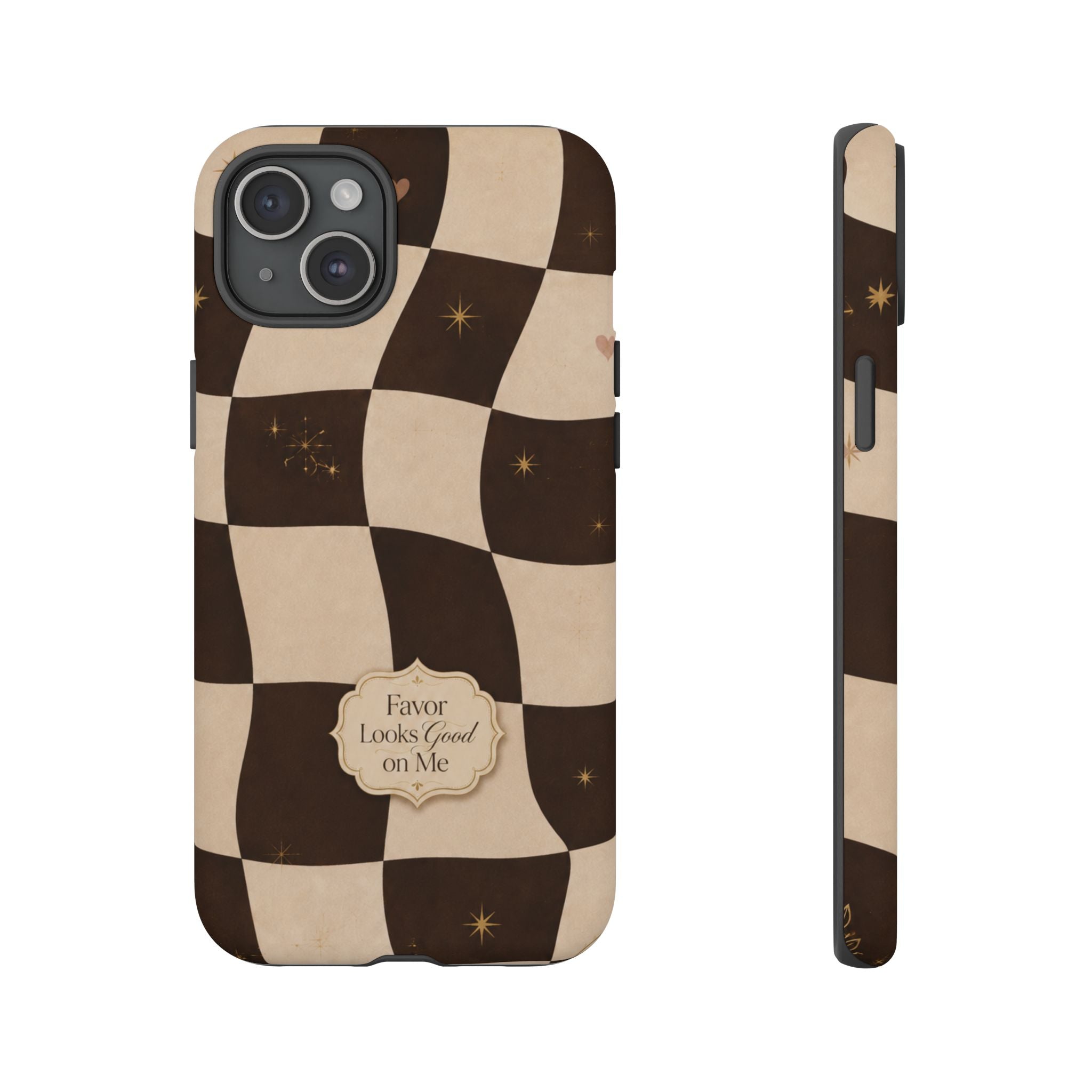 Favor Looks Good on Me Vintage Checkerboard Phone Case