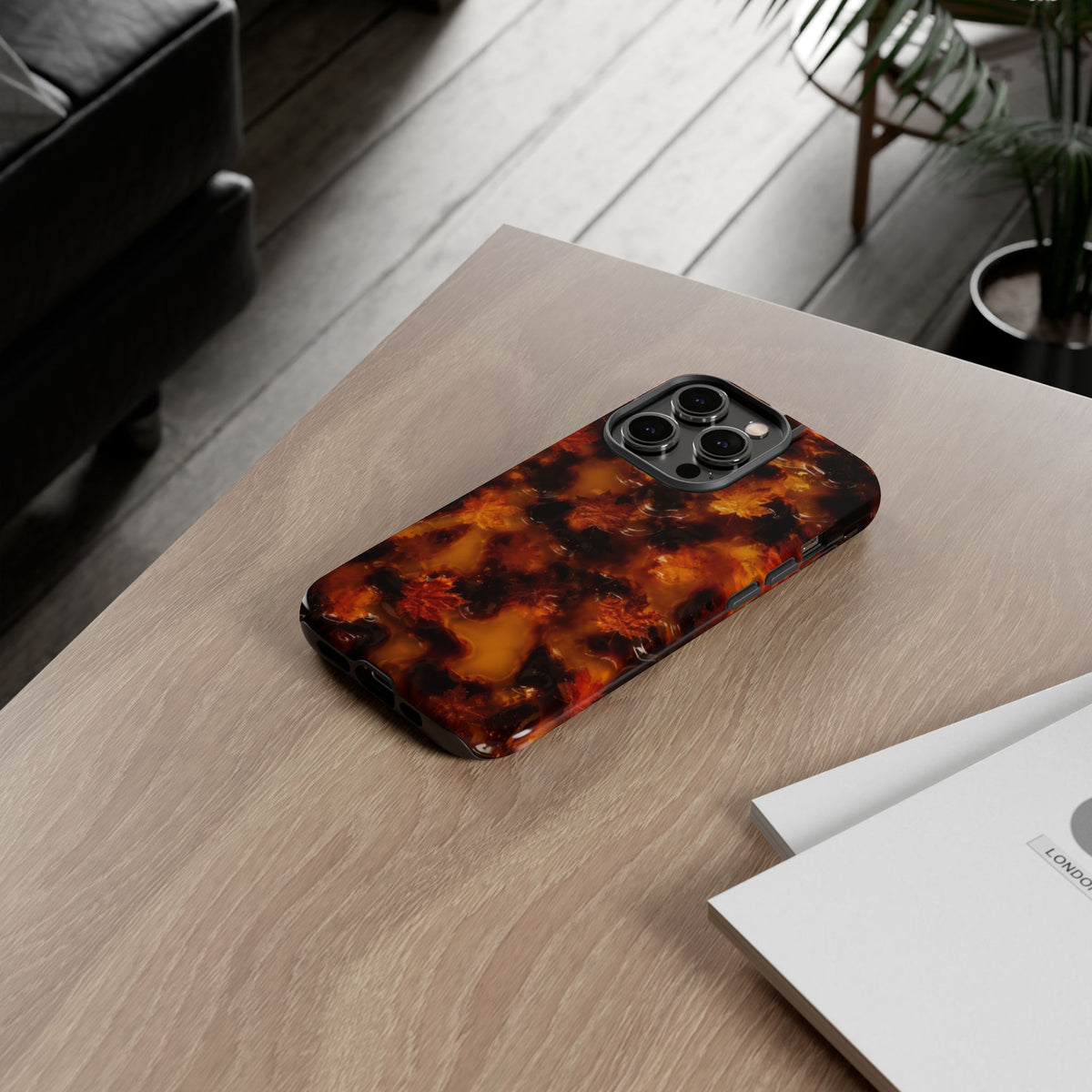 Amber Autumn Maple Leaf Phone Case