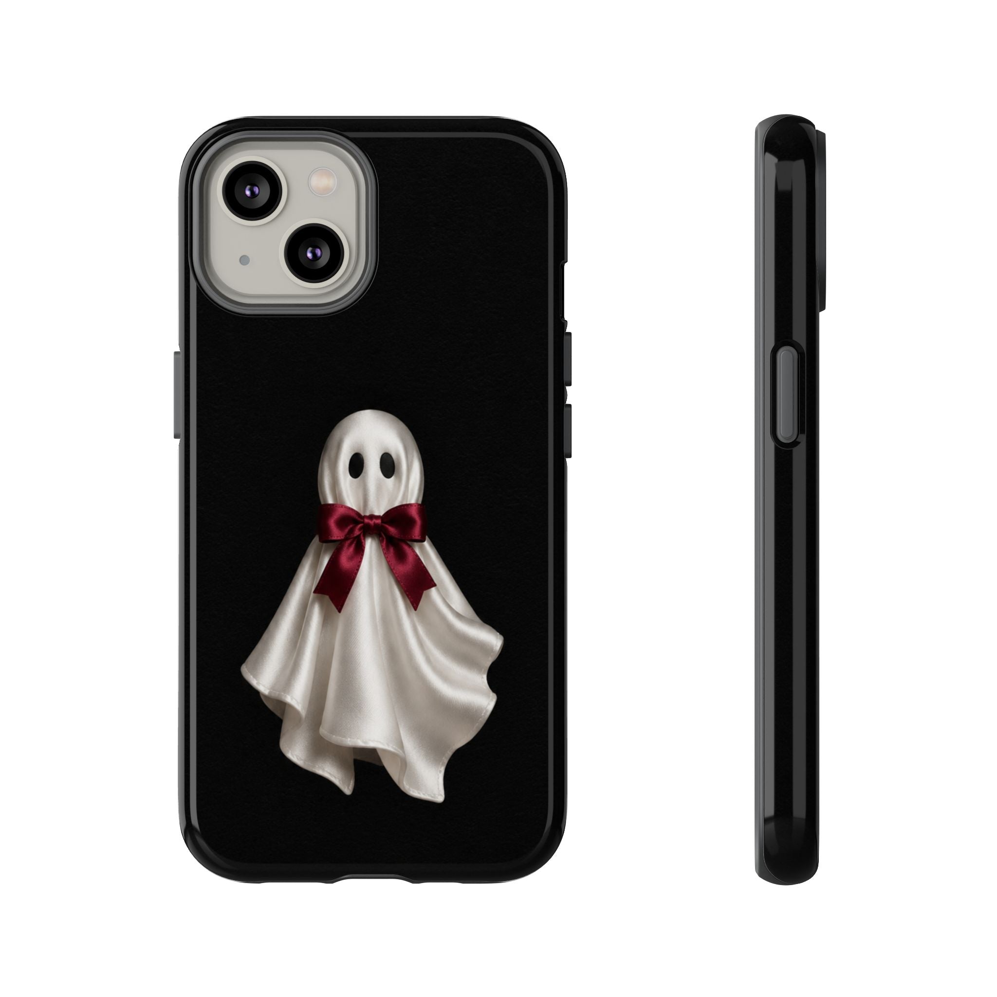 Burgundy Bow Ghost Spooky Phone Case