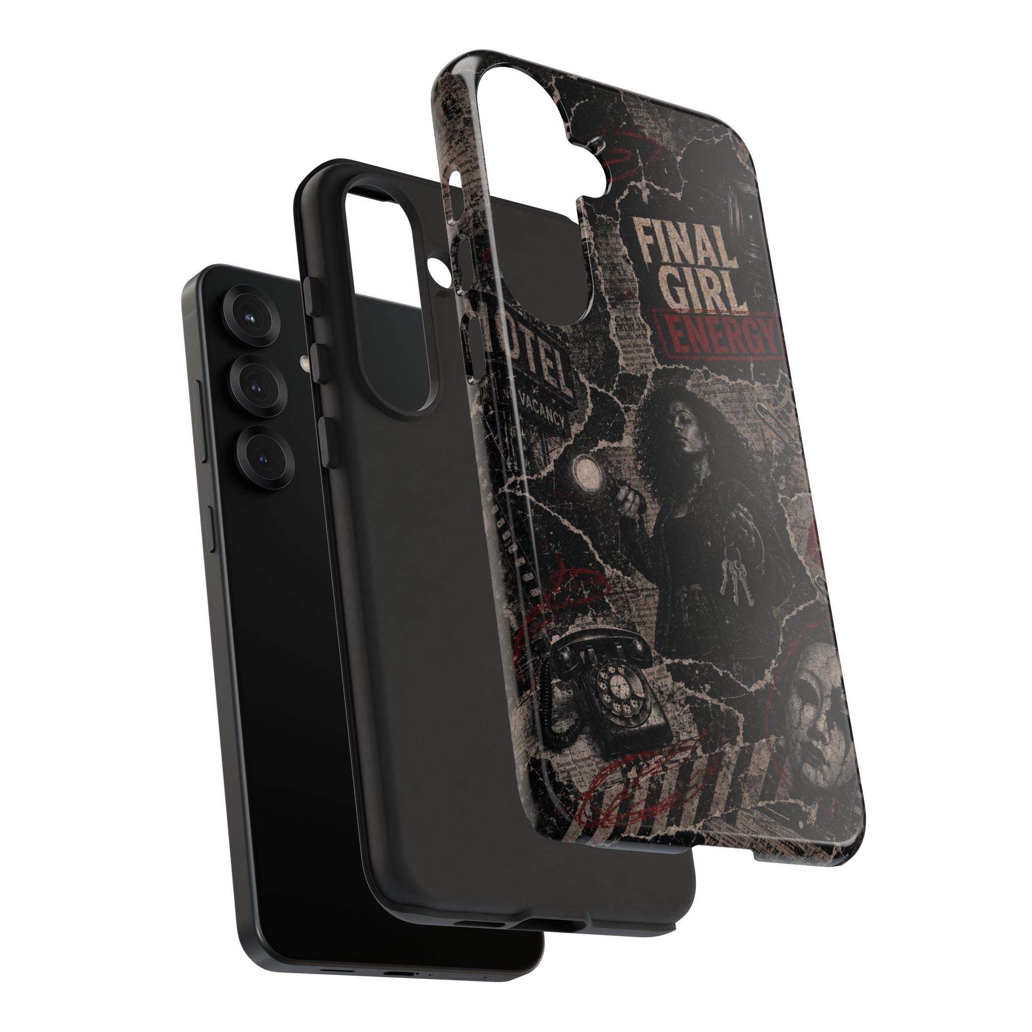 Final Girl Energy Horror Collage Phone Case