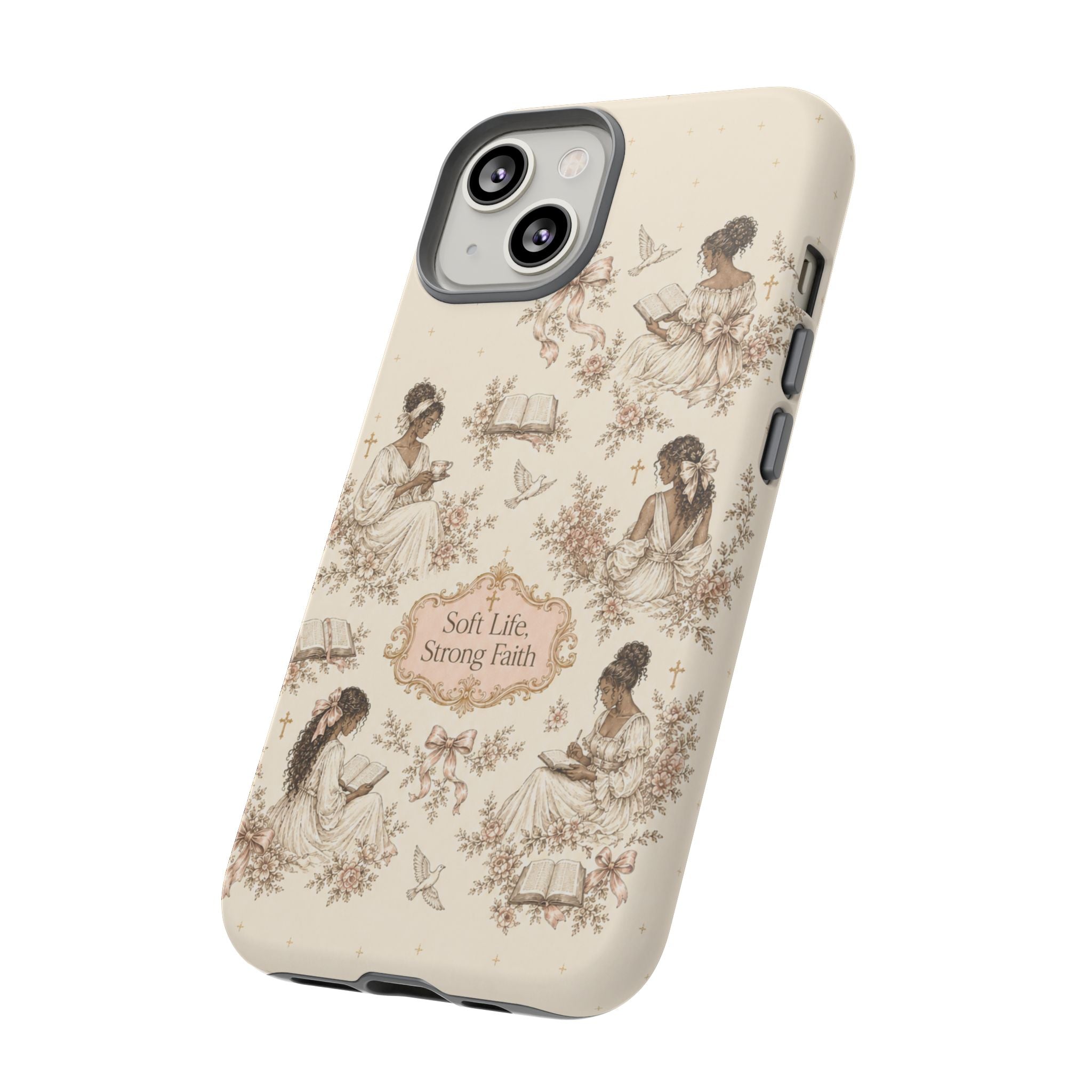 Soft Life, Strong Faith Vintage Christian Phone Case