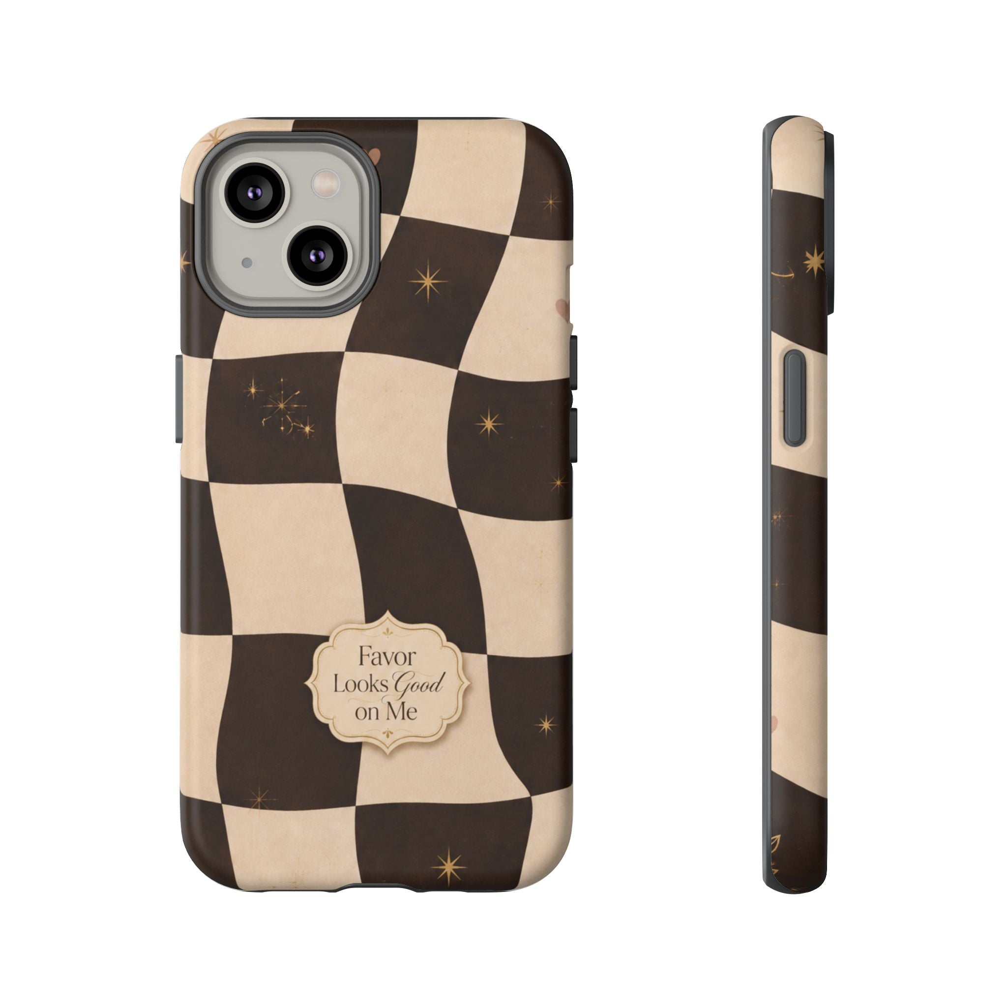 Favor Looks Good on Me Vintage Checkerboard Phone Case