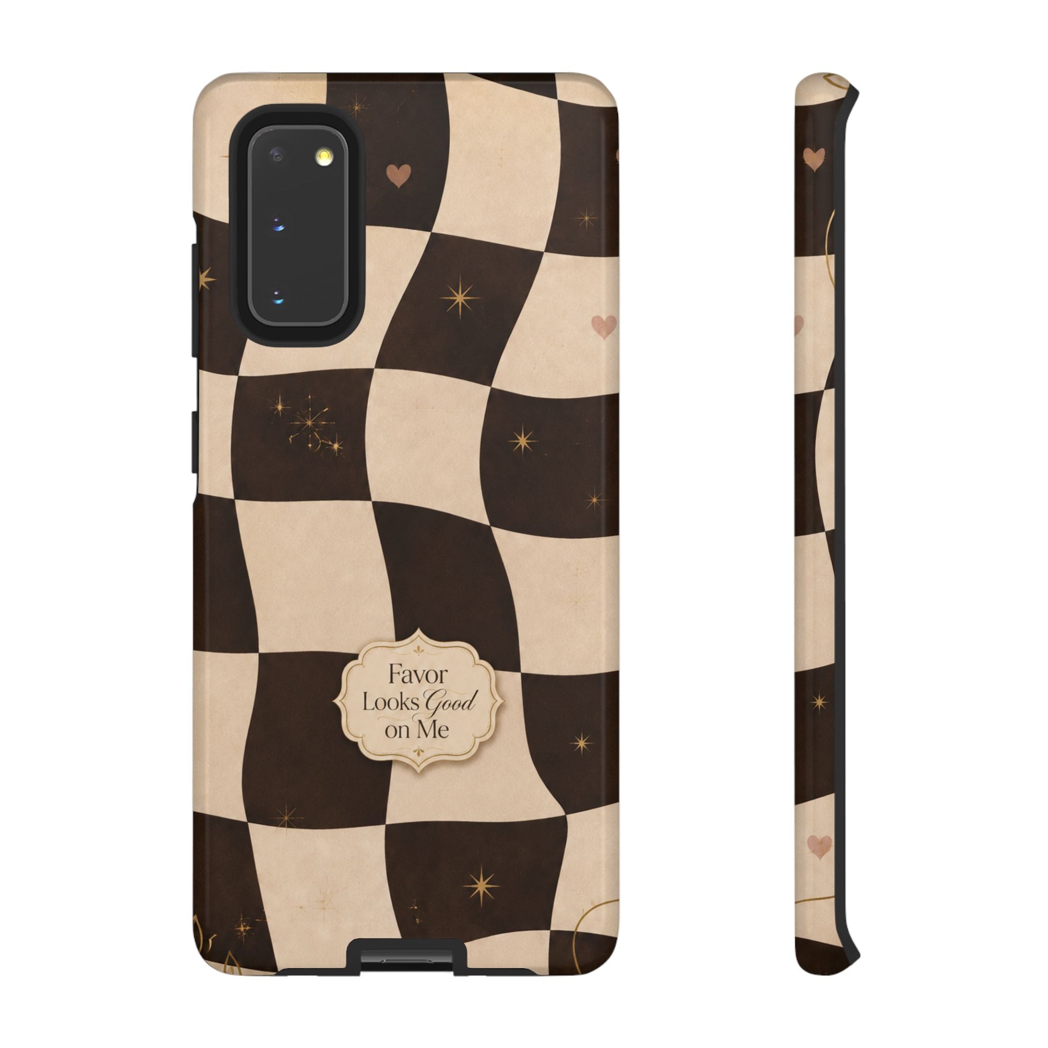 Favor Looks Good on Me Vintage Checkerboard Phone Case