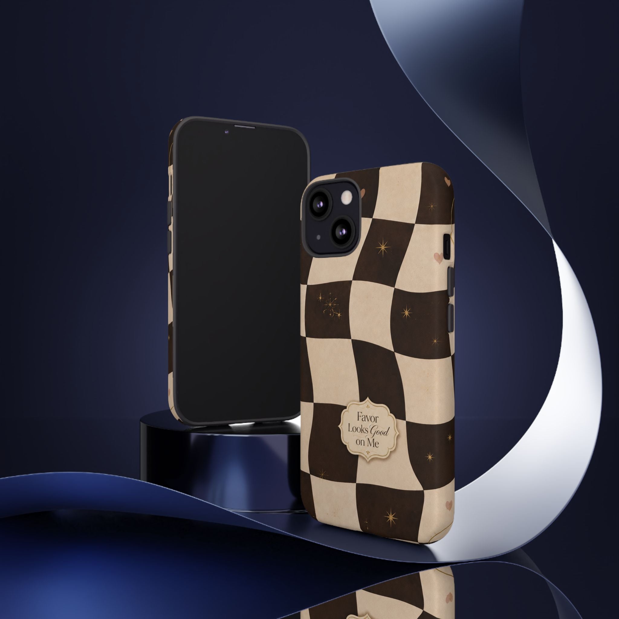 Favor Looks Good on Me Vintage Checkerboard Phone Case