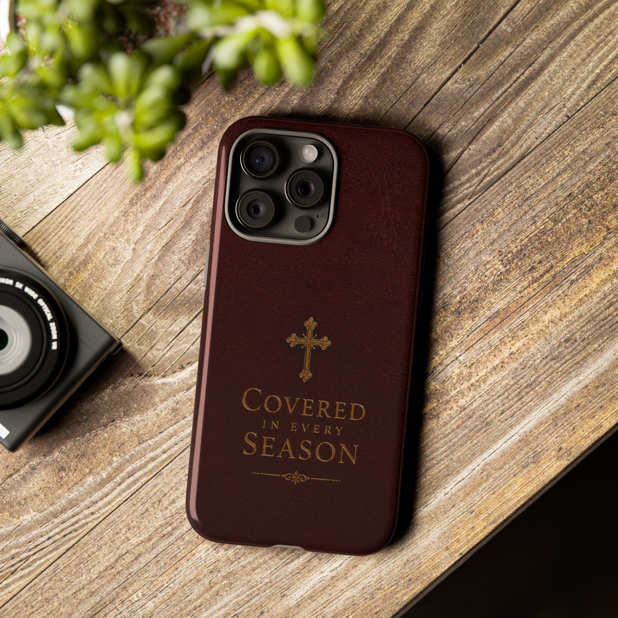 Covered in Every Season Christian Cross Phone Case