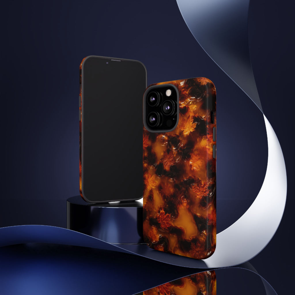 Amber Autumn Maple Leaf Phone Case