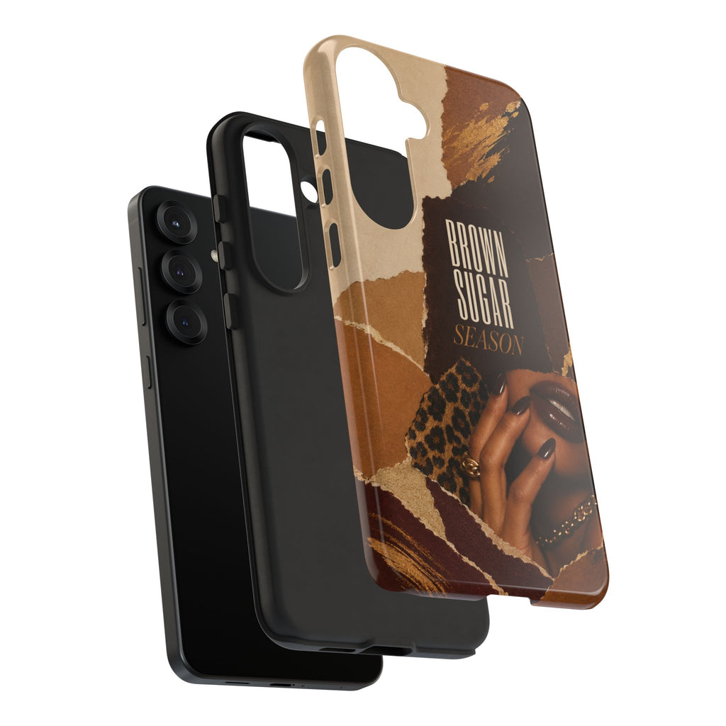 Brown Sugar Season Leopard Collage Phone Case