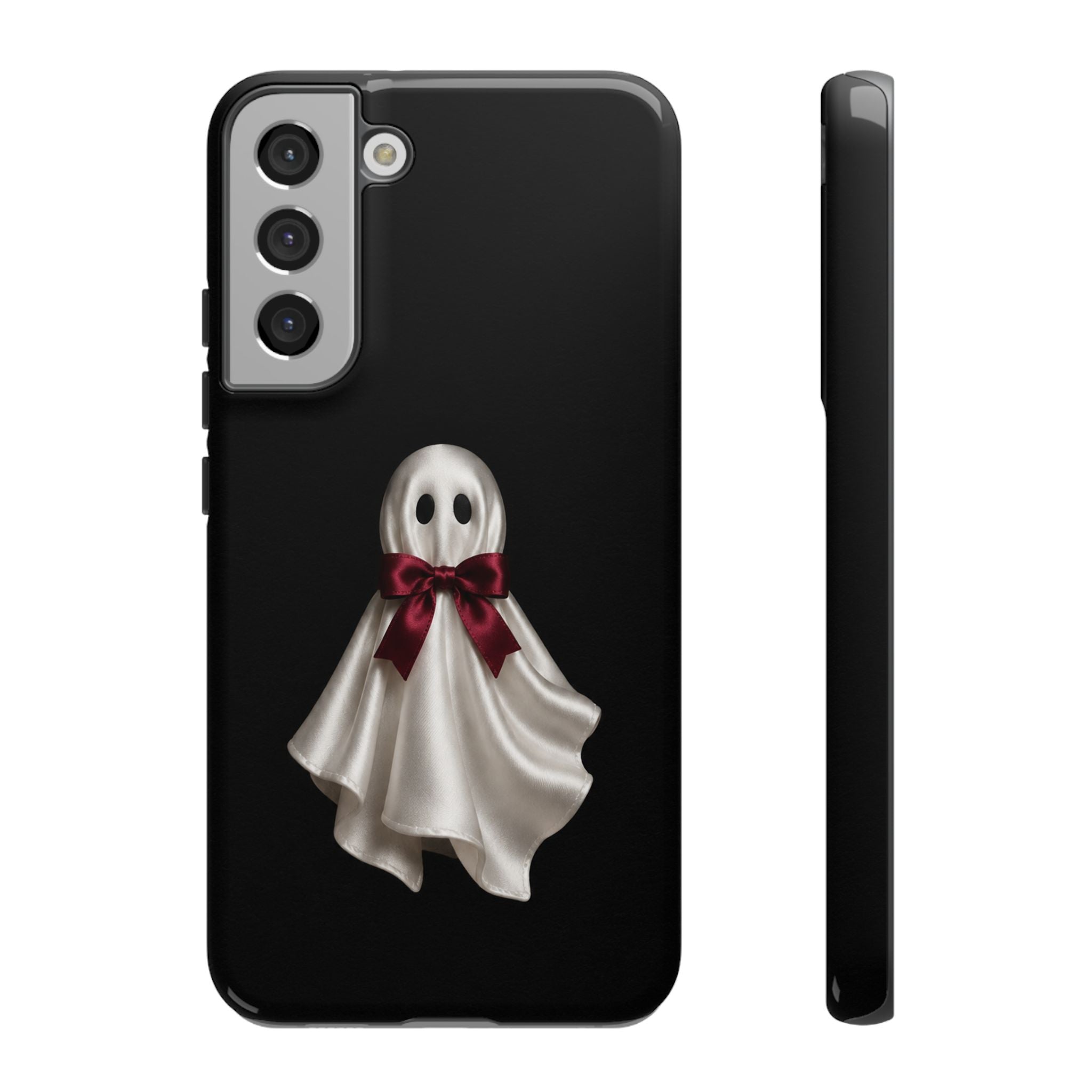 Burgundy Bow Ghost Spooky Phone Case