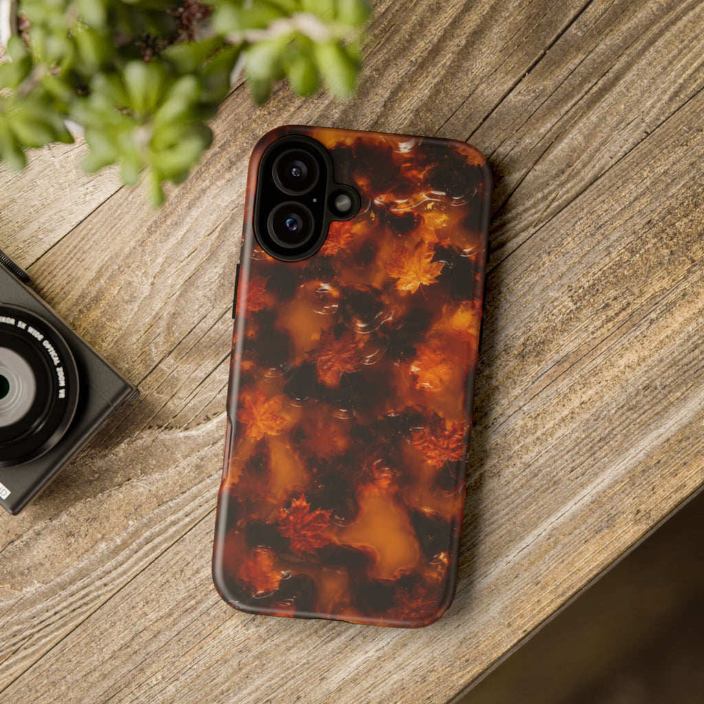 Amber Autumn Maple Leaf Phone Case
