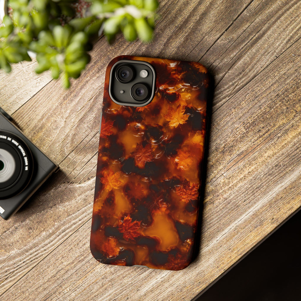 Amber Autumn Maple Leaf Phone Case