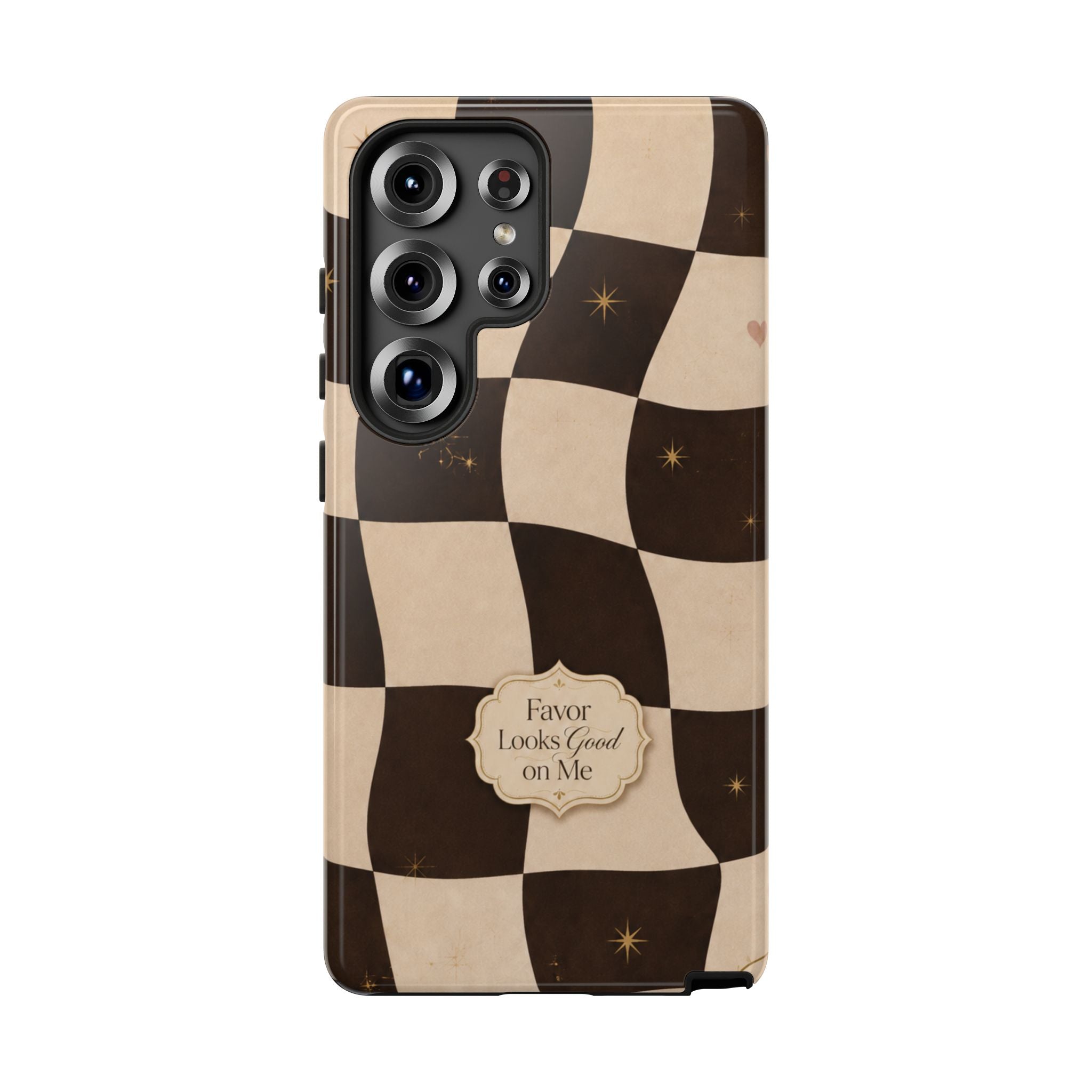 Favor Looks Good on Me Vintage Checkerboard Phone Case