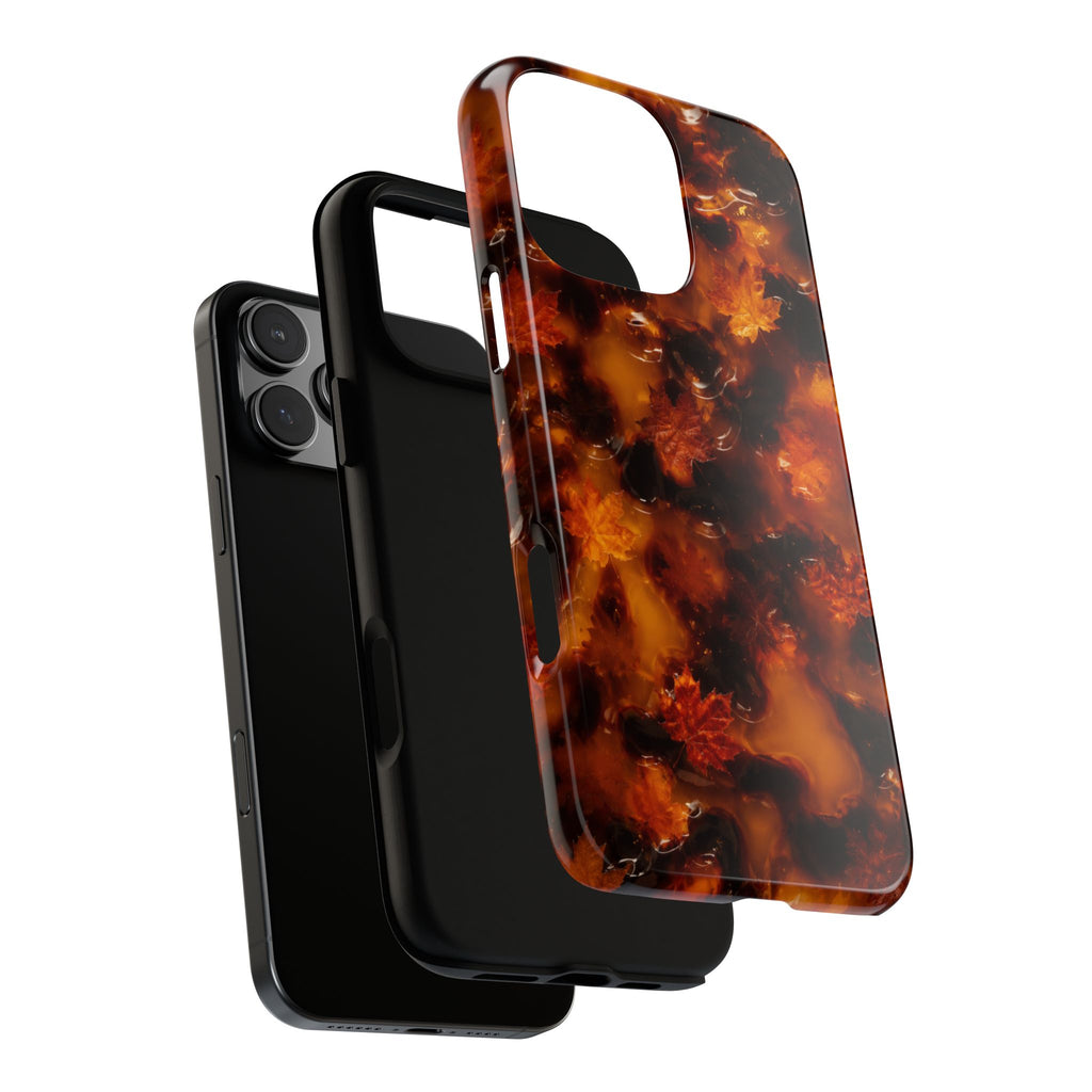 Amber Autumn Maple Leaf Phone Case