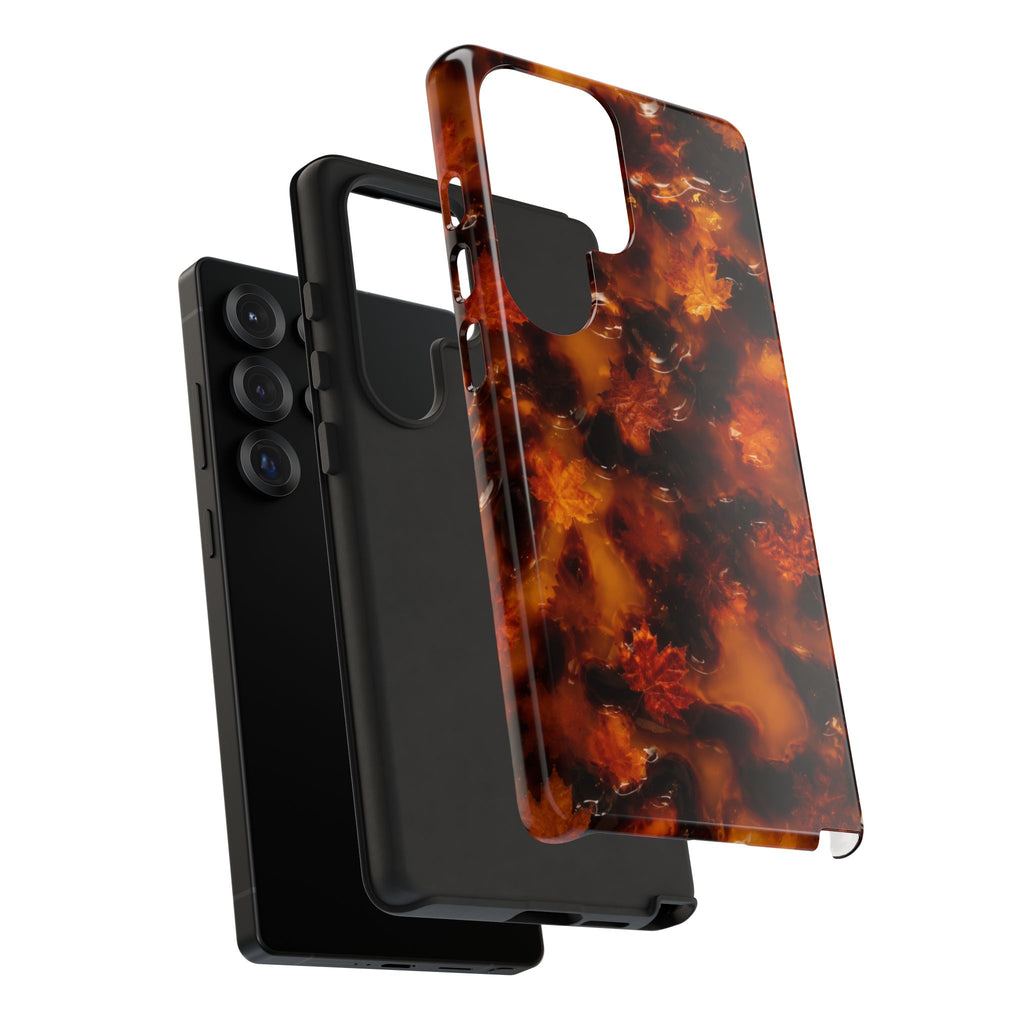 Amber Autumn Maple Leaf Phone Case
