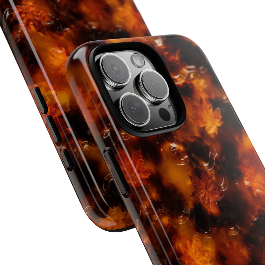 Amber Autumn Maple Leaf Phone Case