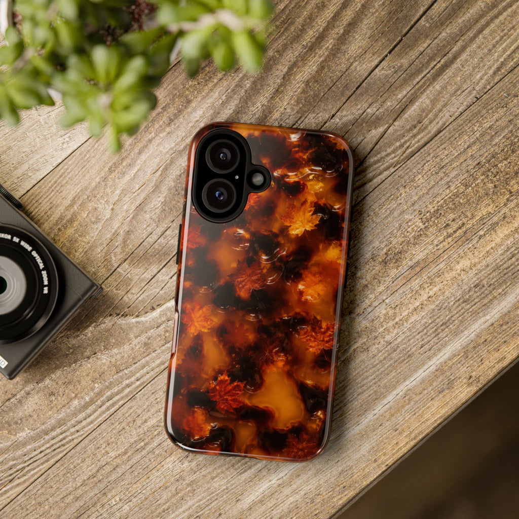 Amber Autumn Maple Leaf Phone Case