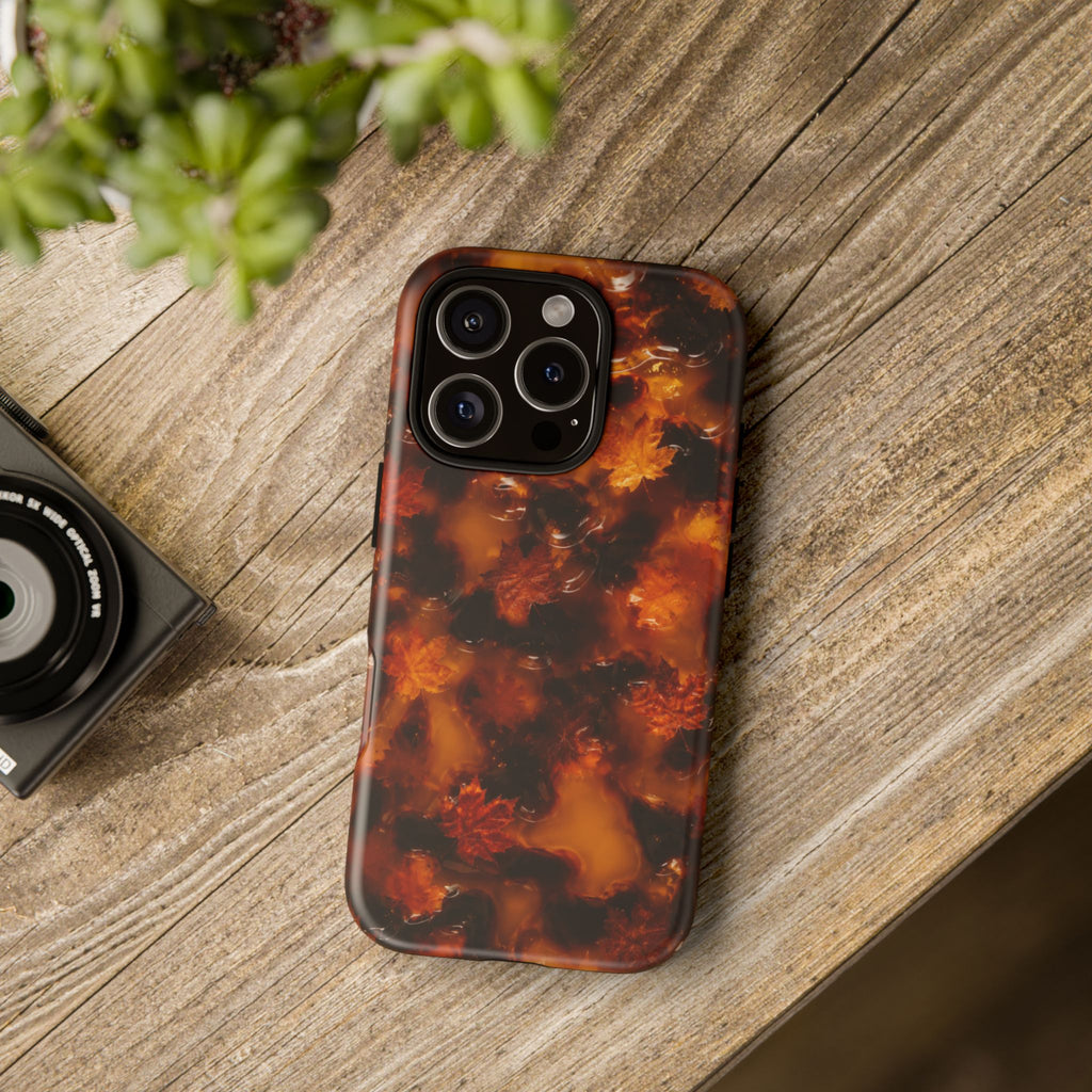 Amber Autumn Maple Leaf Phone Case