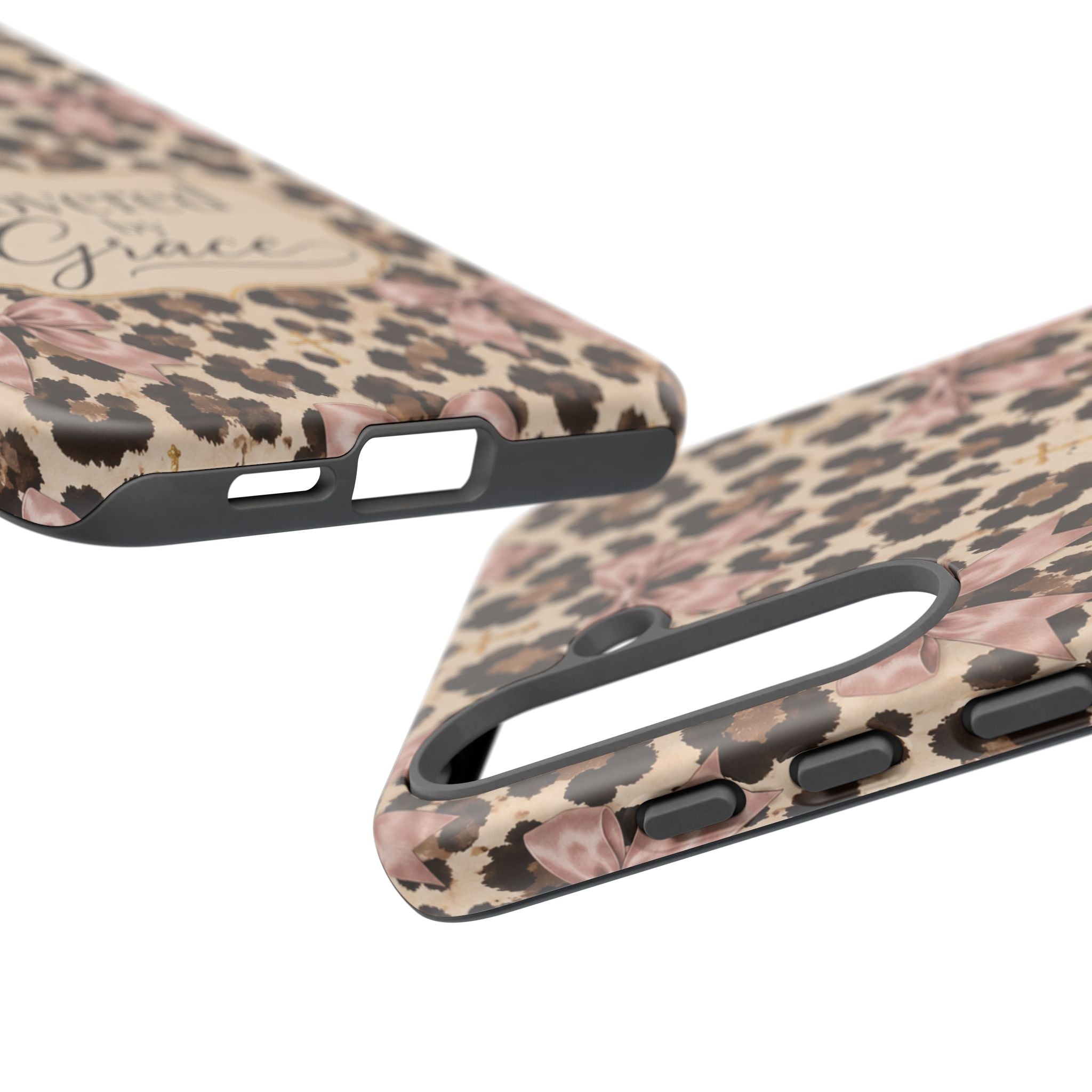 Covered by Grace Leopard Bow Christian Phone Case