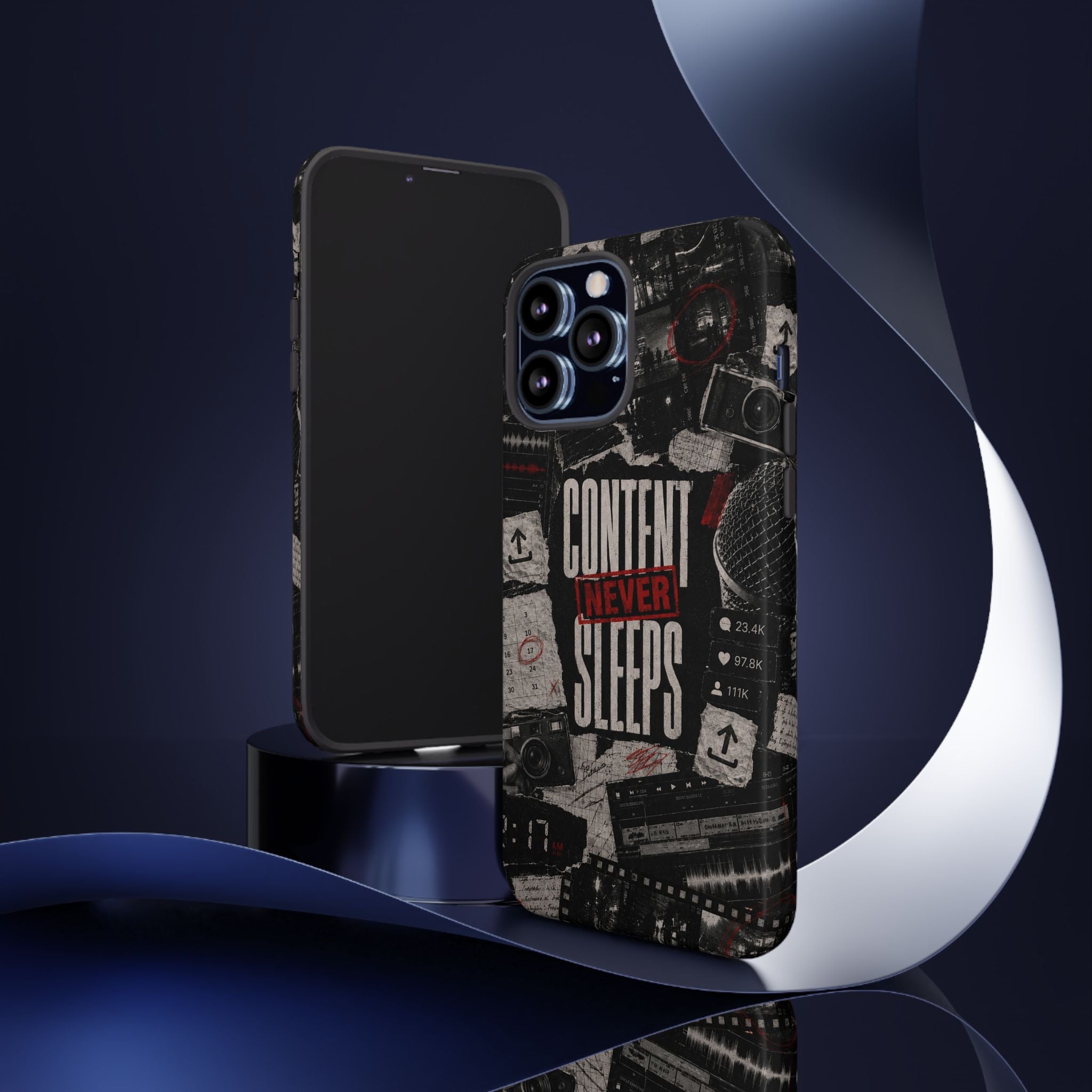 Content Never Sleeps Creator Phone Case