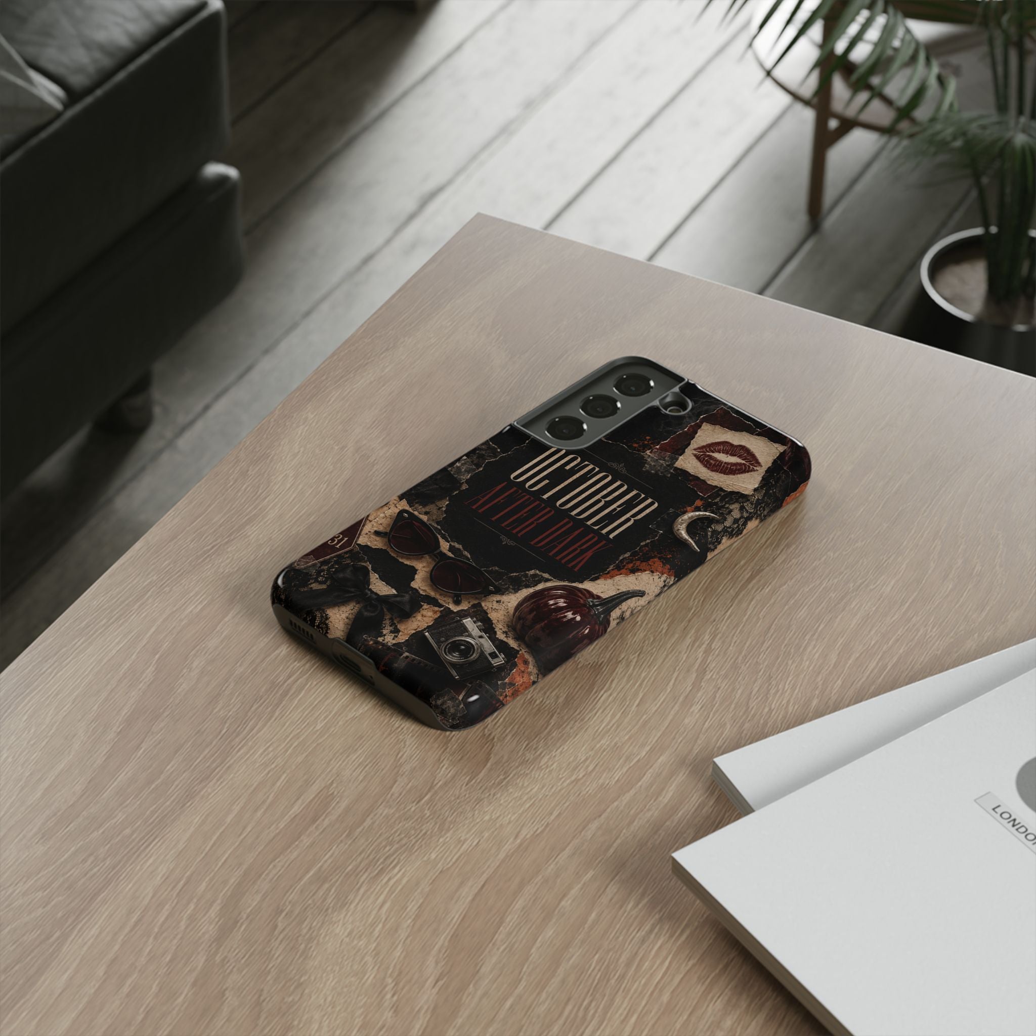 October After Dark Gothic Collage Phone Case