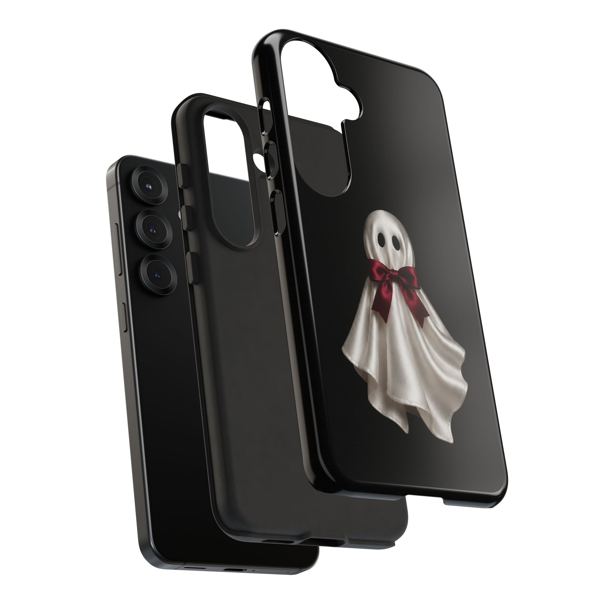 Burgundy Bow Ghost Spooky Phone Case