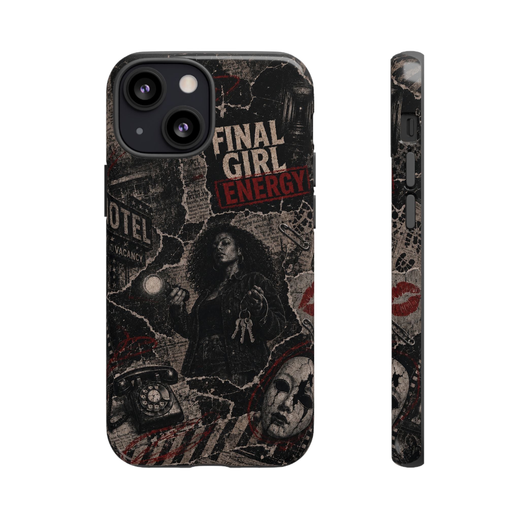 Final Girl Energy Horror Collage Phone Case