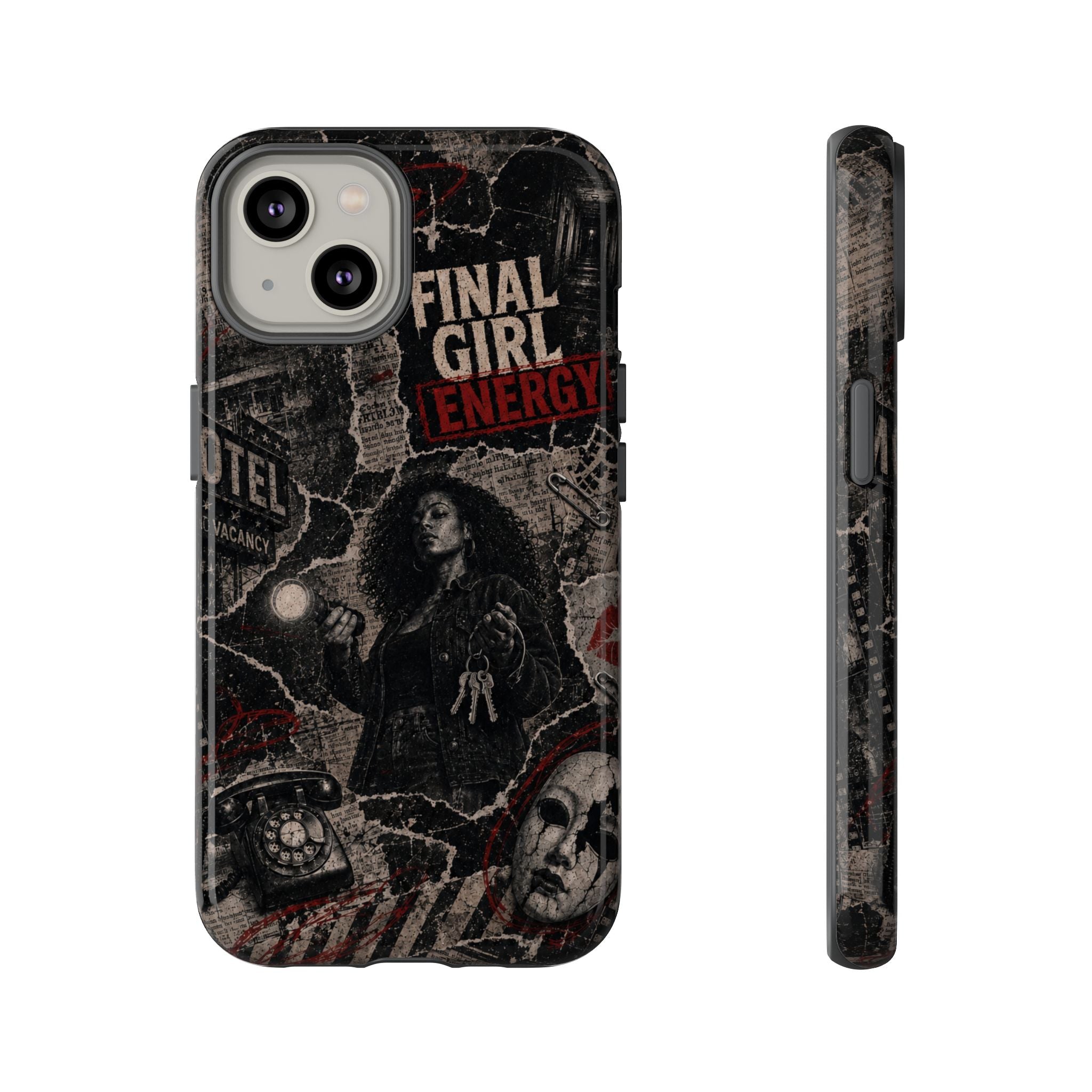 Final Girl Energy Horror Collage Phone Case