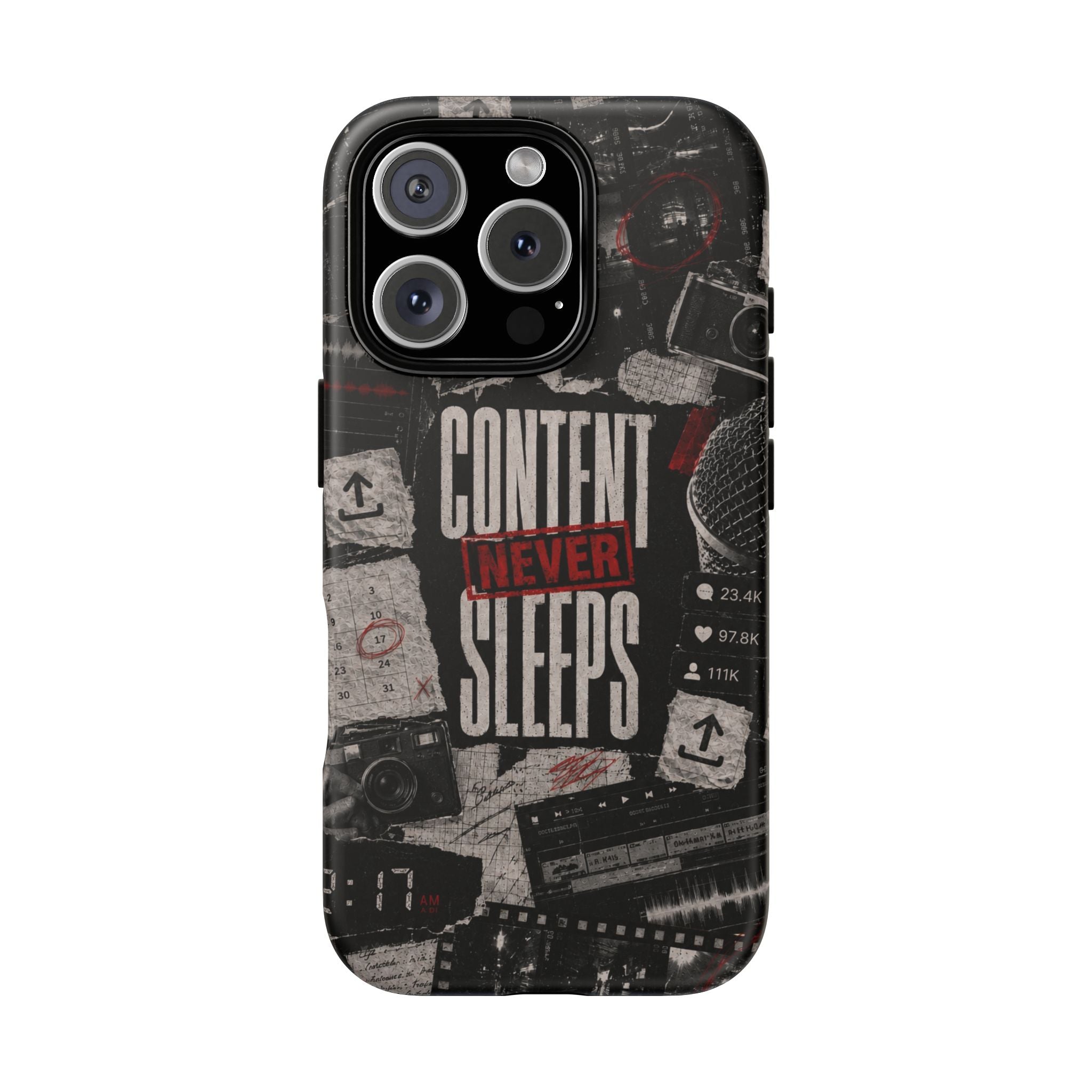 Content Never Sleeps Creator Phone Case
