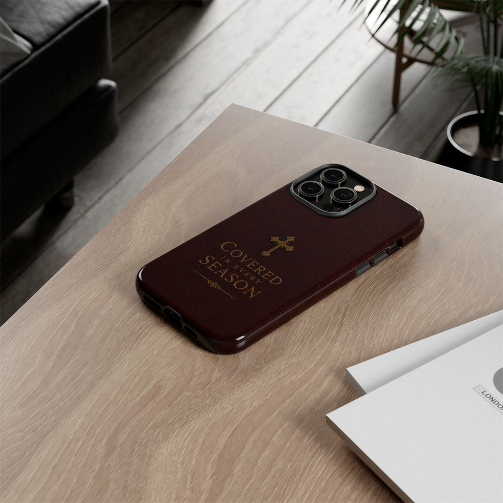 Covered in Every Season Christian Cross Phone Case