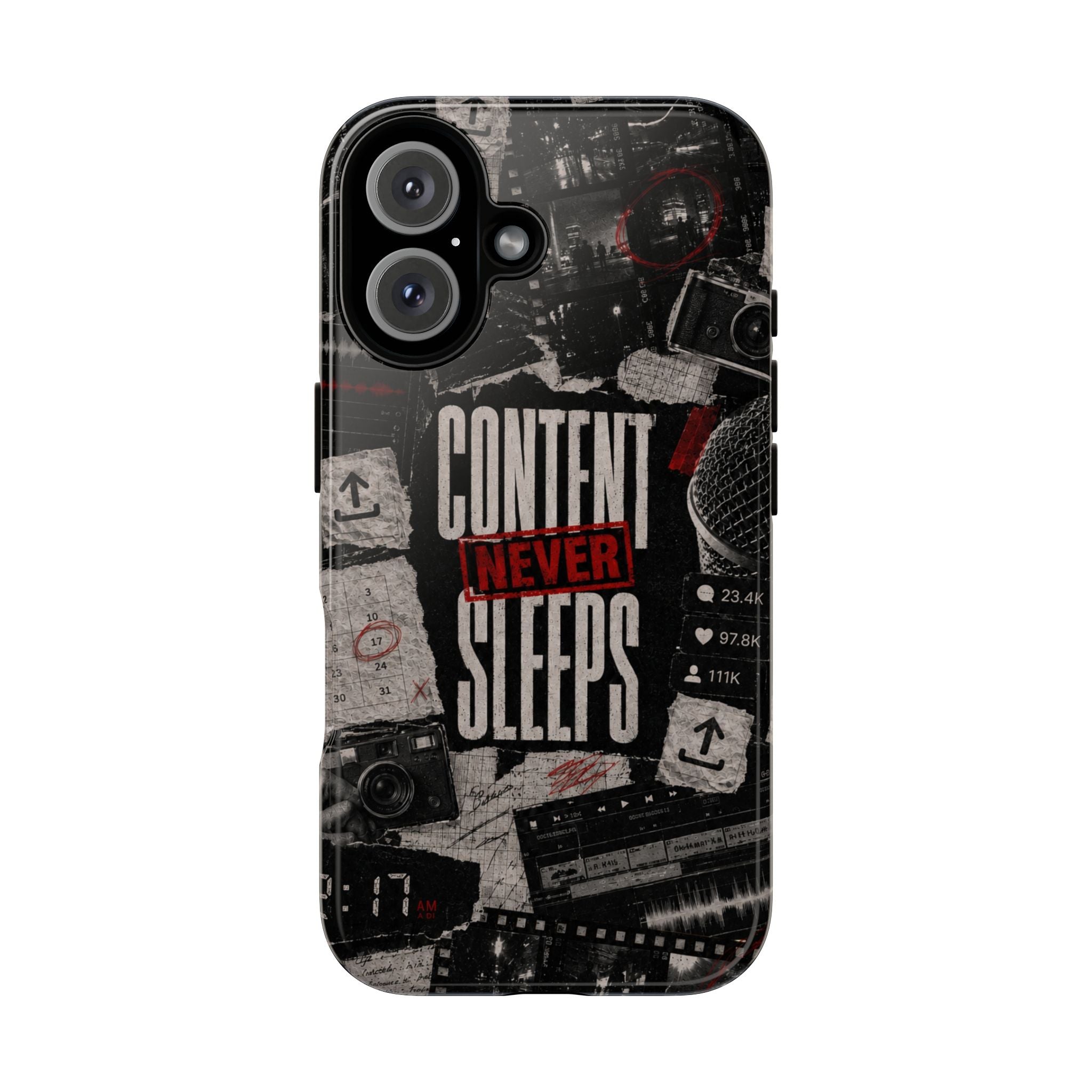 Content Never Sleeps Creator Phone Case