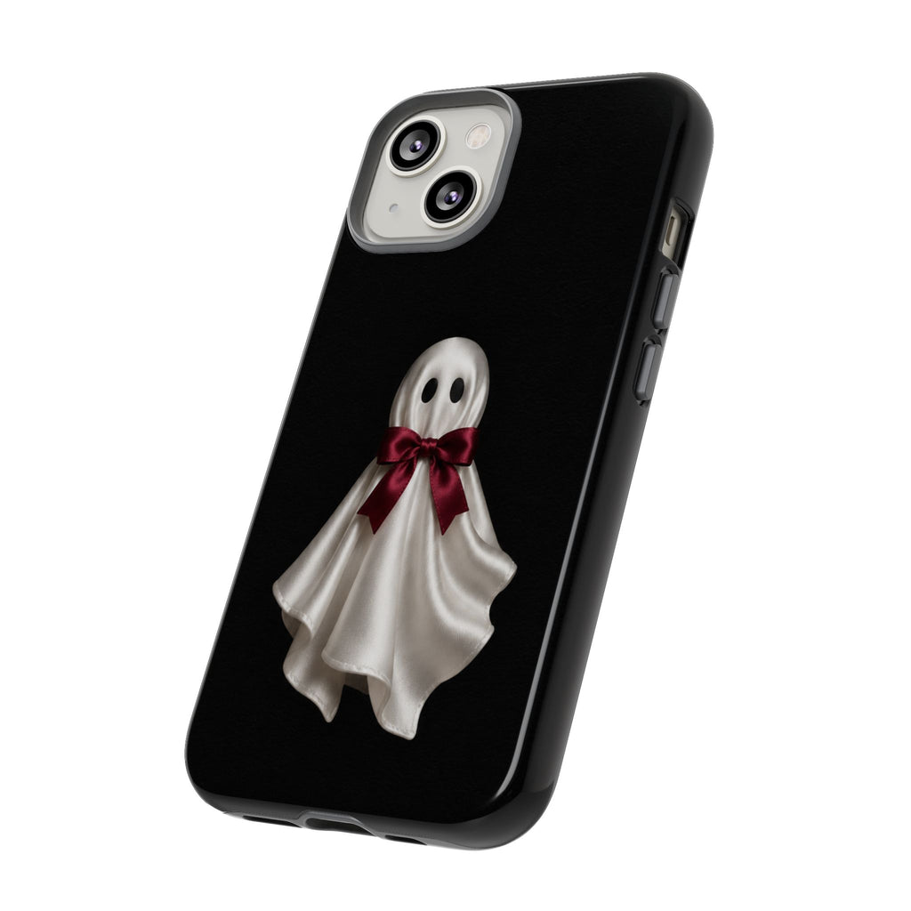 Burgundy Bow Ghost Spooky Phone Case