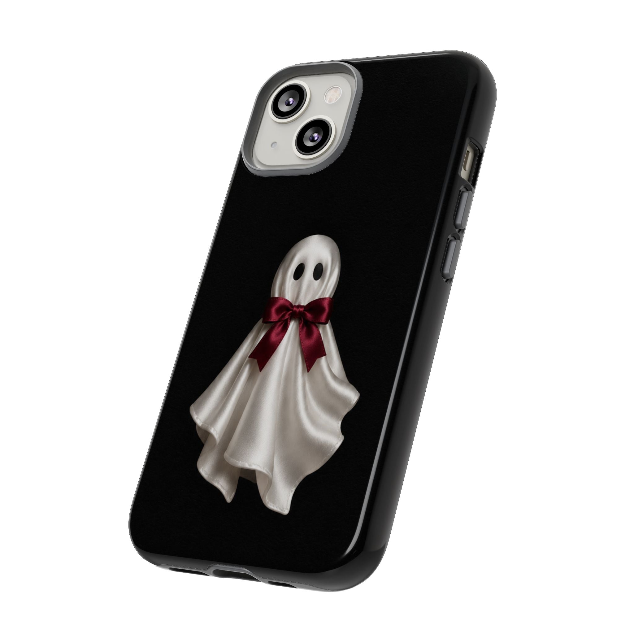 Burgundy Bow Ghost Spooky Phone Case