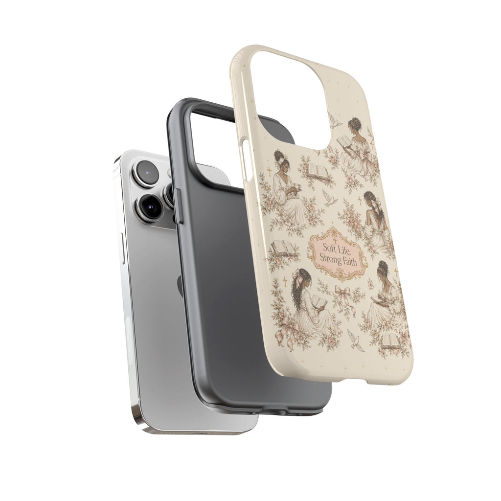 Soft Life, Strong Faith Vintage Christian Phone Case