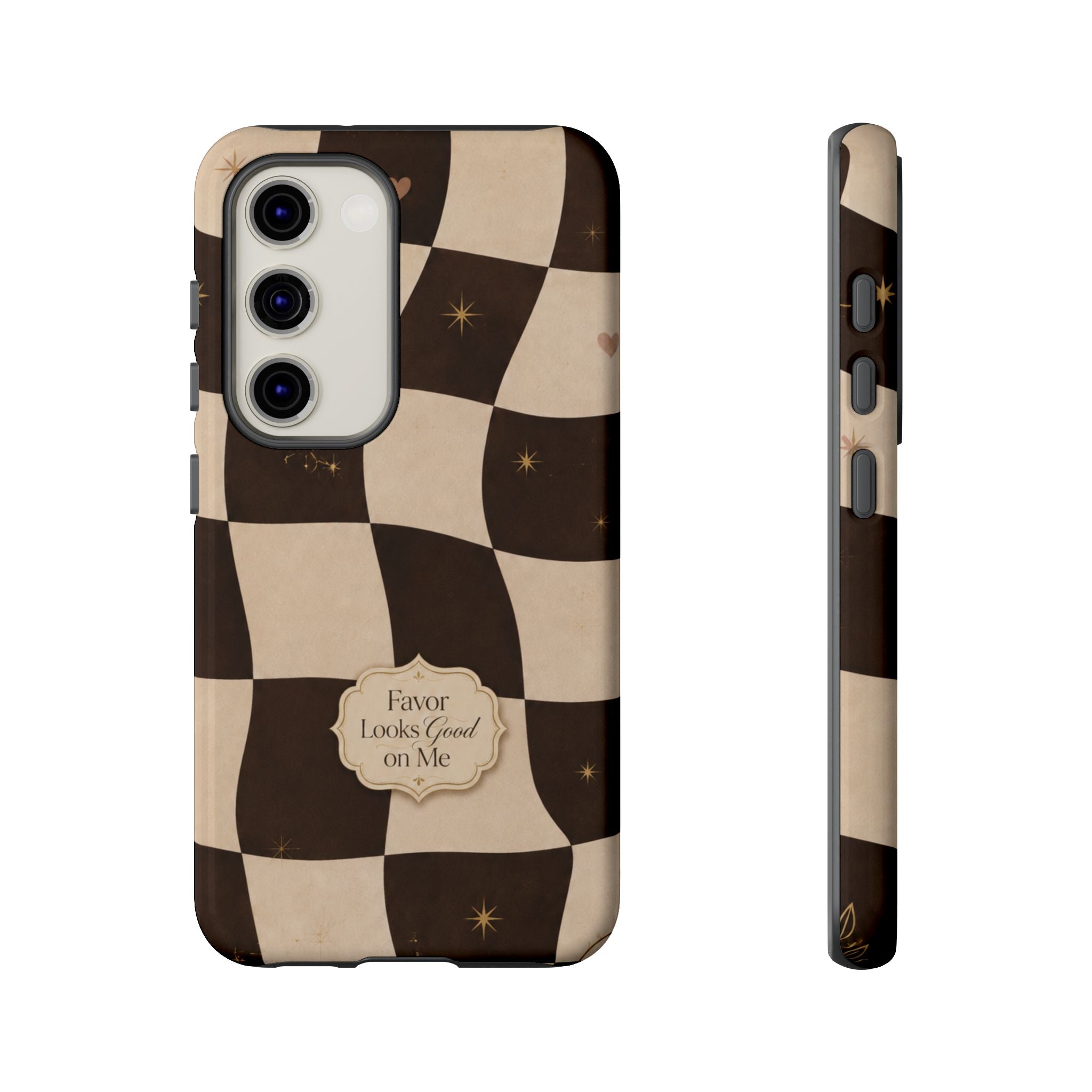 Favor Looks Good on Me Vintage Checkerboard Phone Case