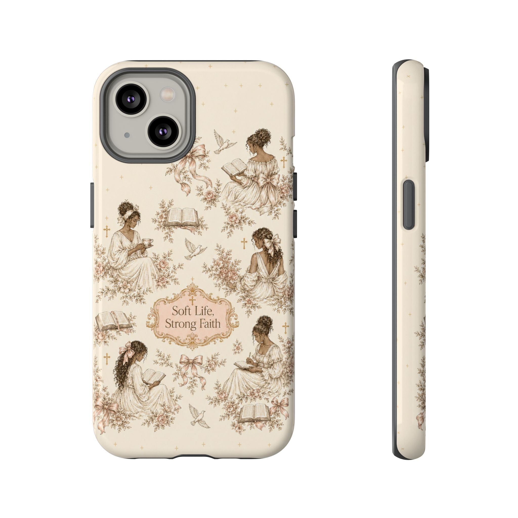Soft Life, Strong Faith Vintage Christian Phone Case