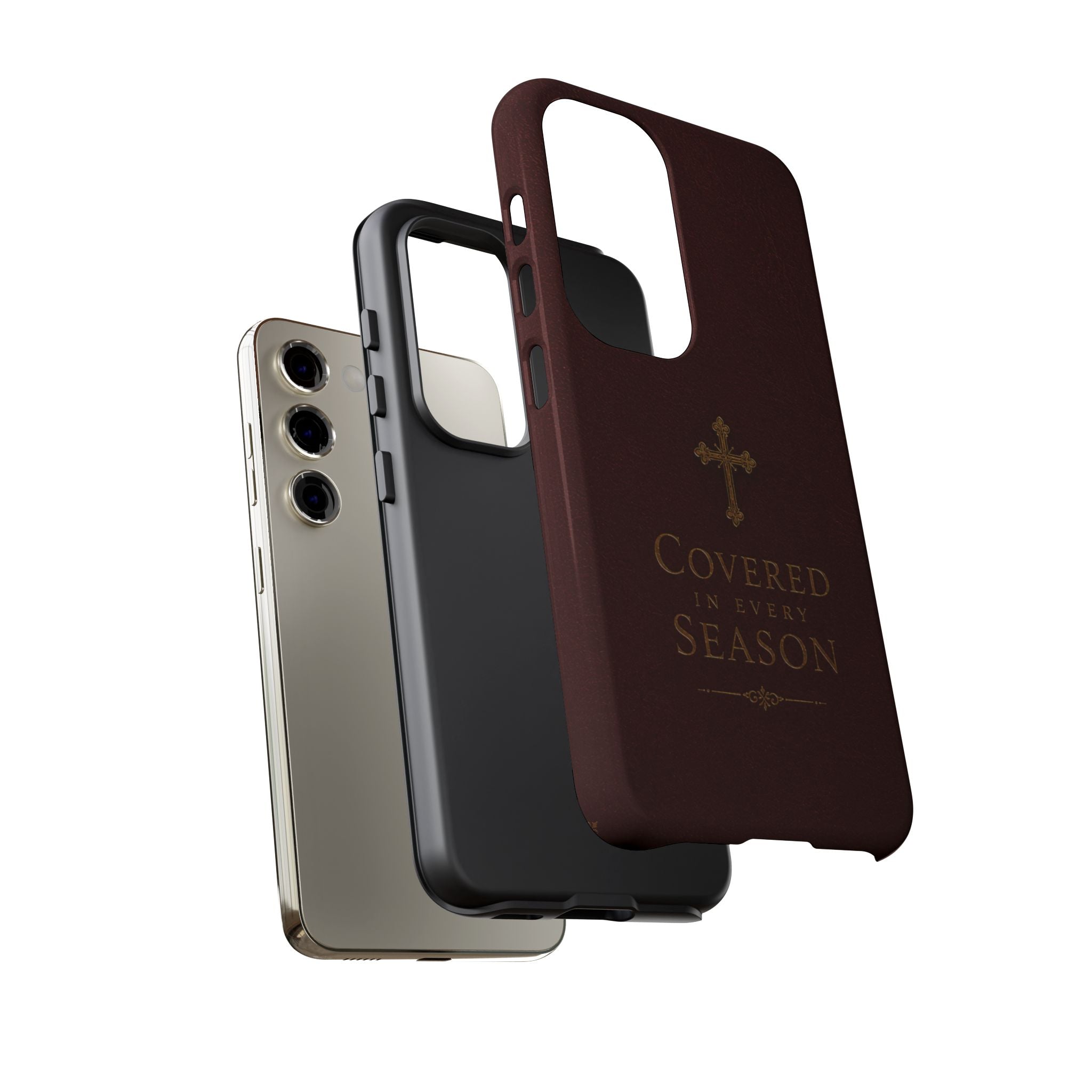 Covered in Every Season Christian Cross Phone Case