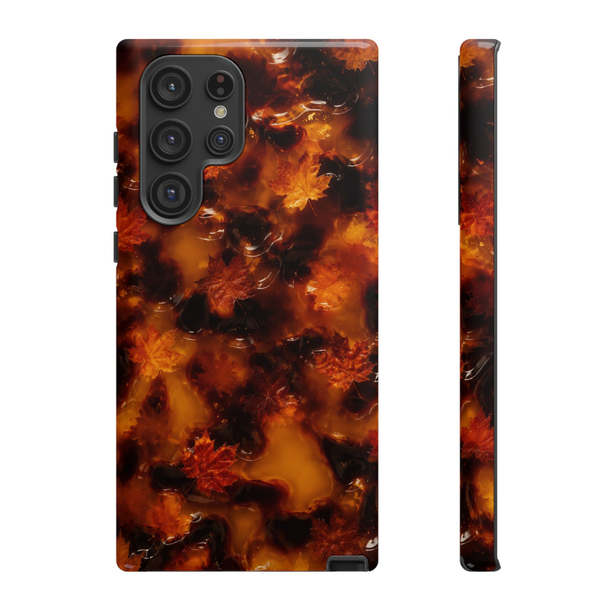 Amber Autumn Maple Leaf Phone Case