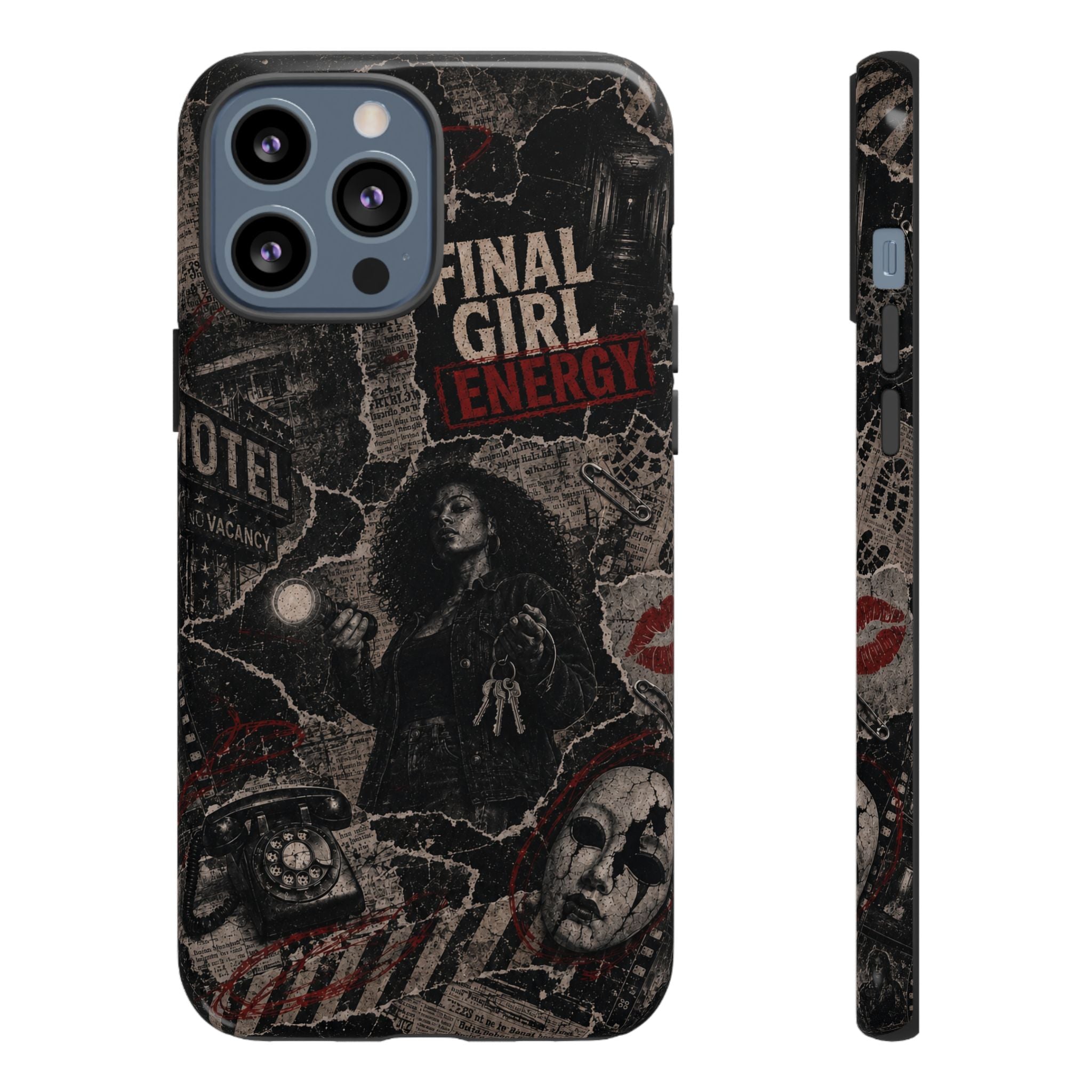 Final Girl Energy Horror Collage Phone Case